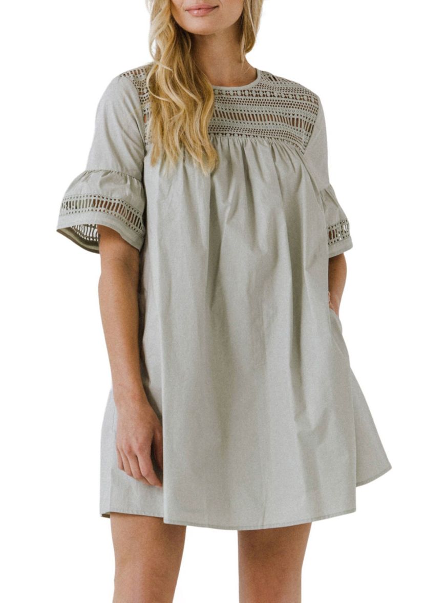 Lace Detail Mini Dress