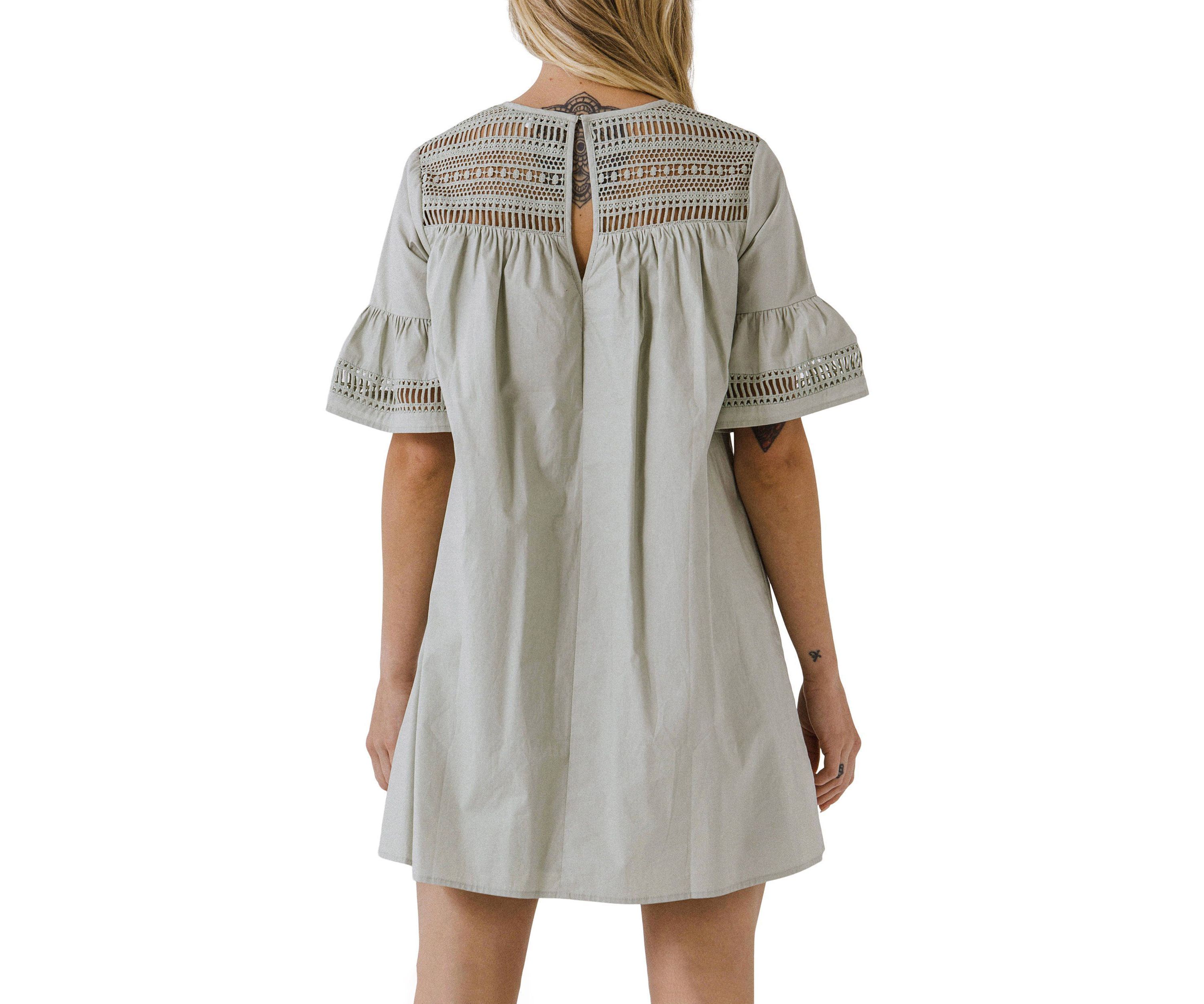 Lace Detail Mini Dress