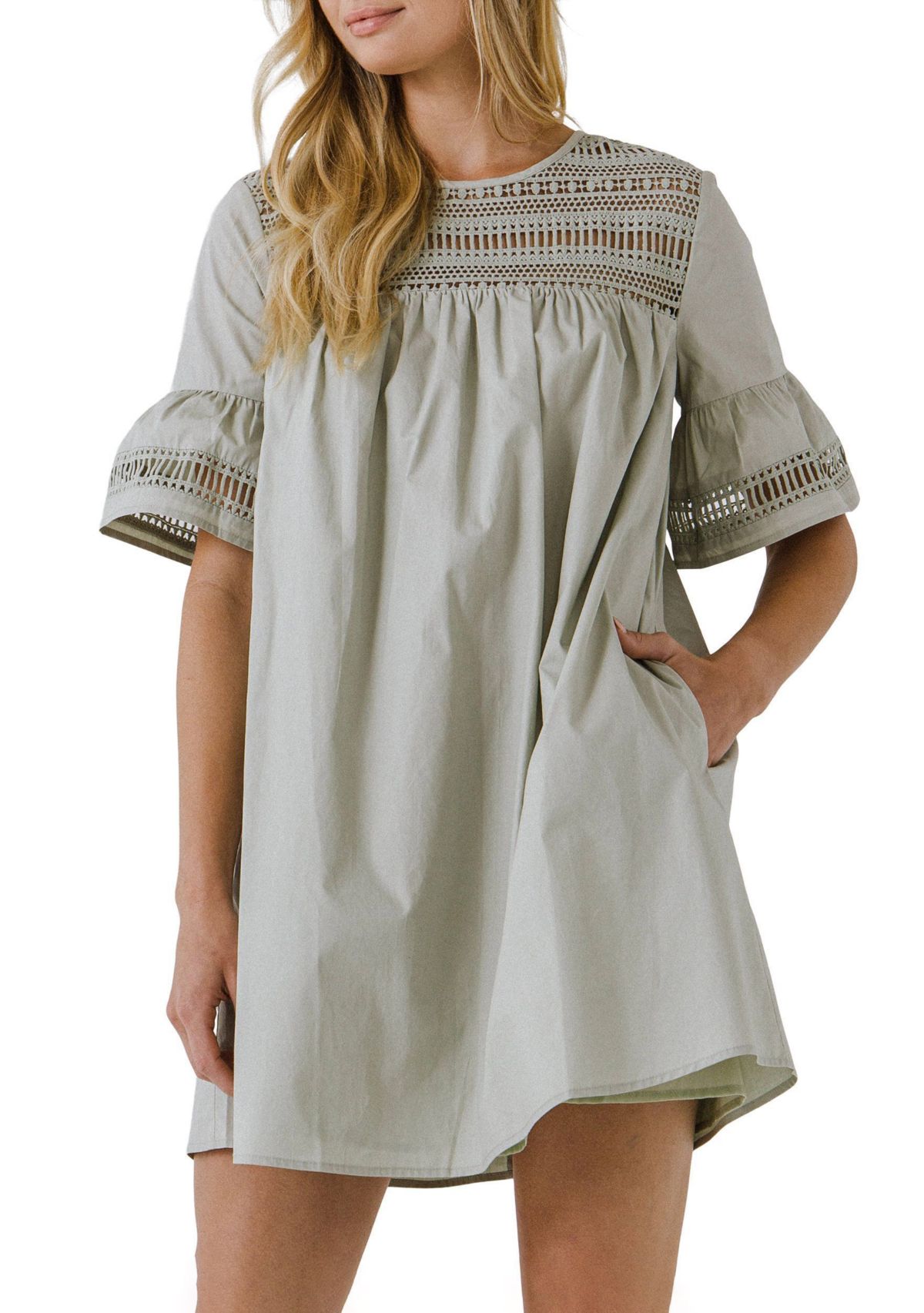 Lace Detail Mini Dress