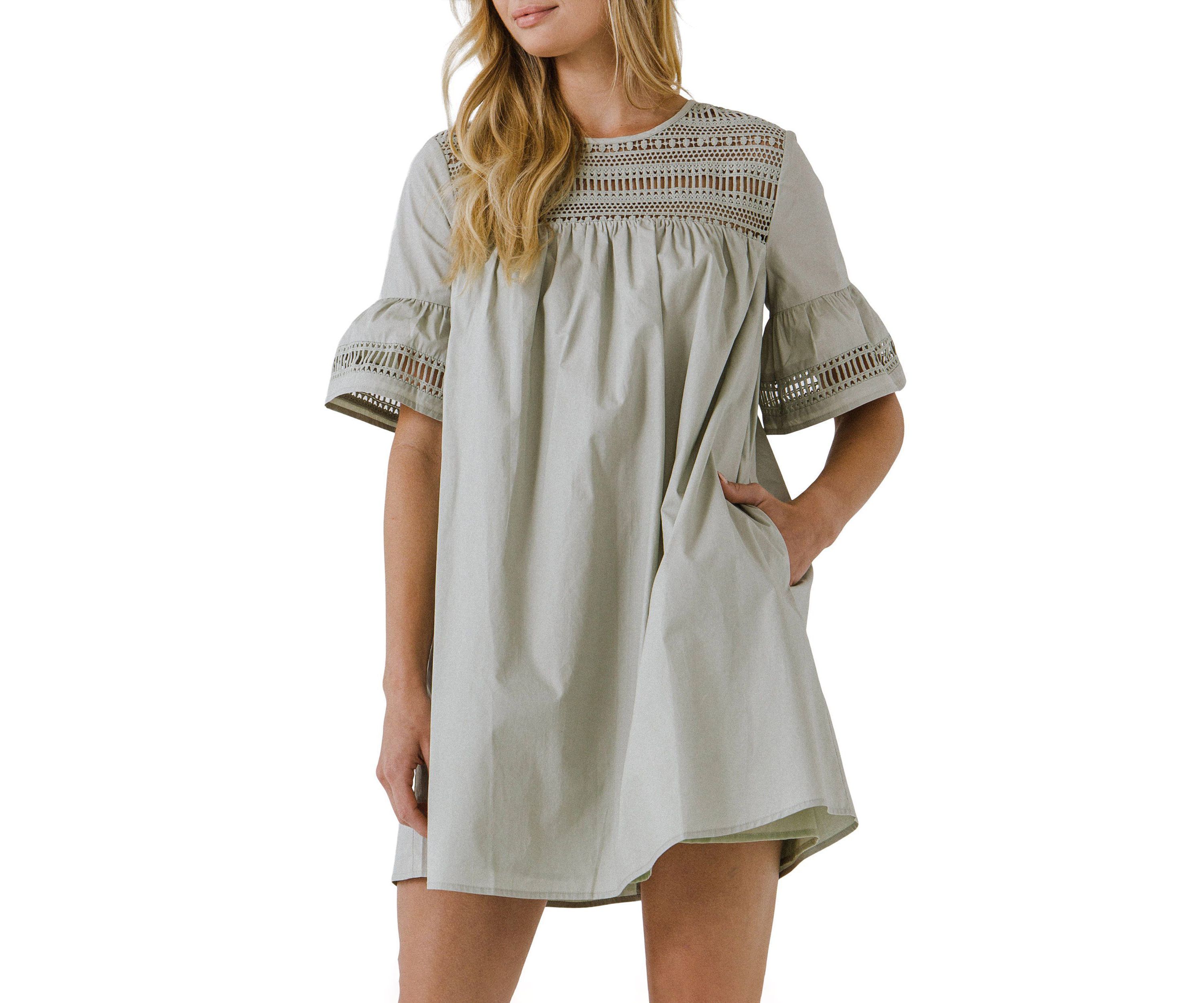 Lace Detail Mini Dress