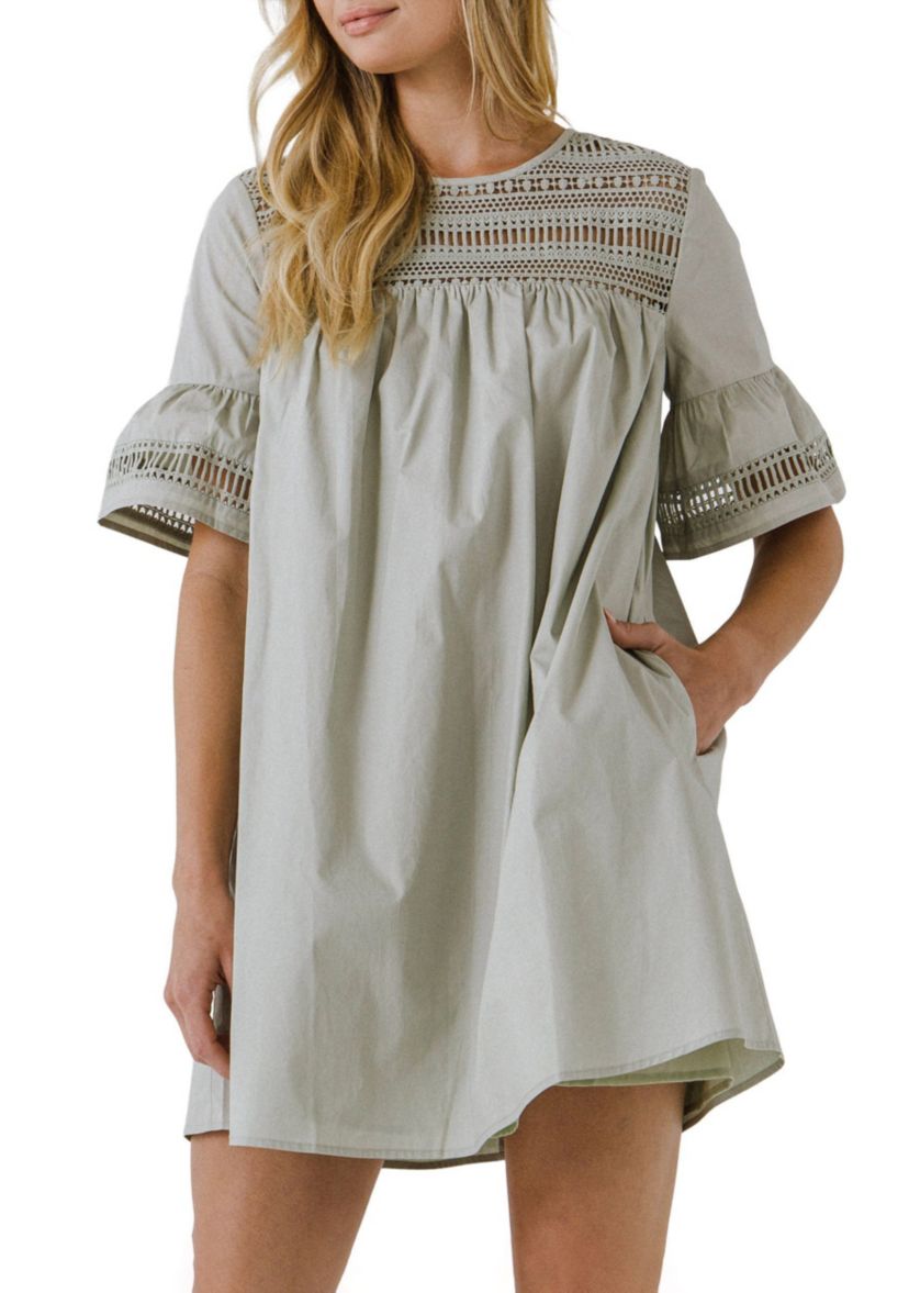 Lace Detail Mini Dress