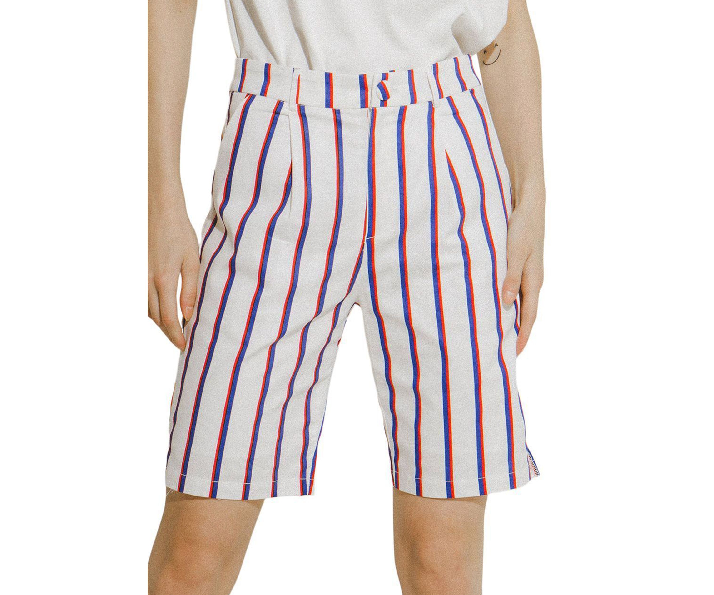 Stripe Bermuda Pants