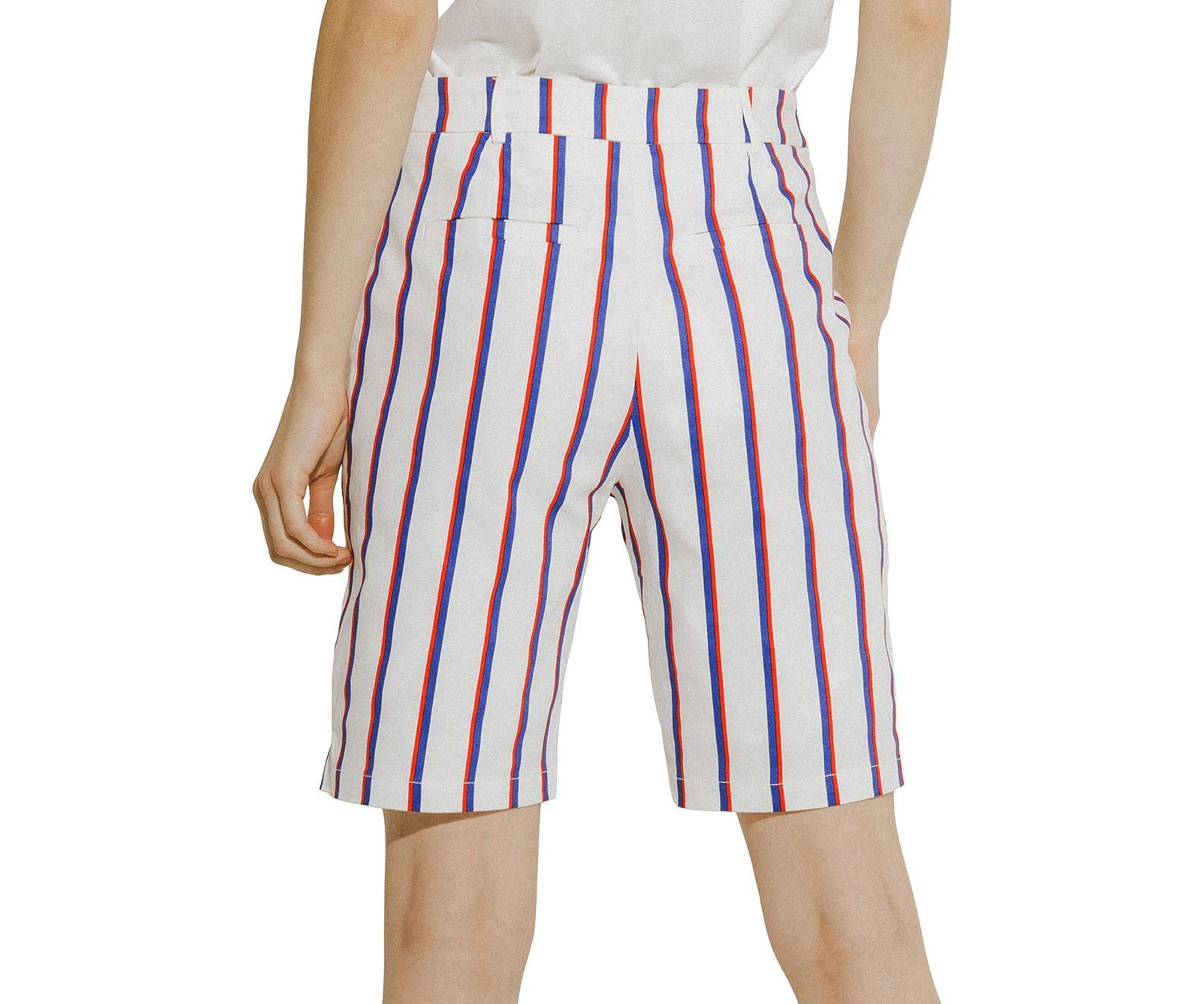 Stripe Bermuda Pants