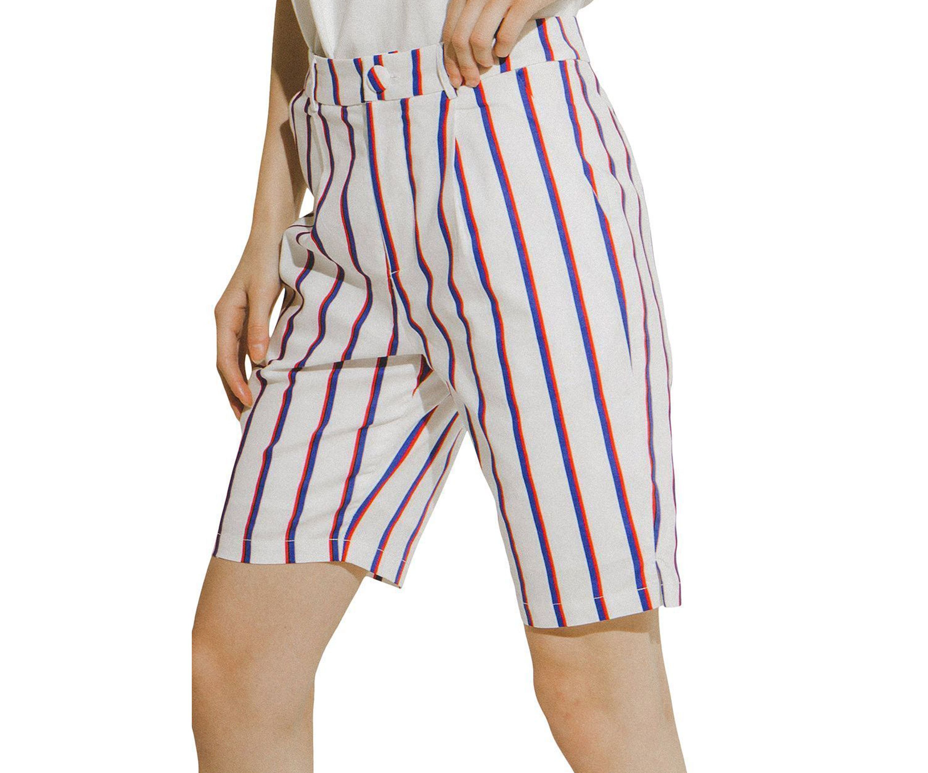 Stripe Bermuda Pants
