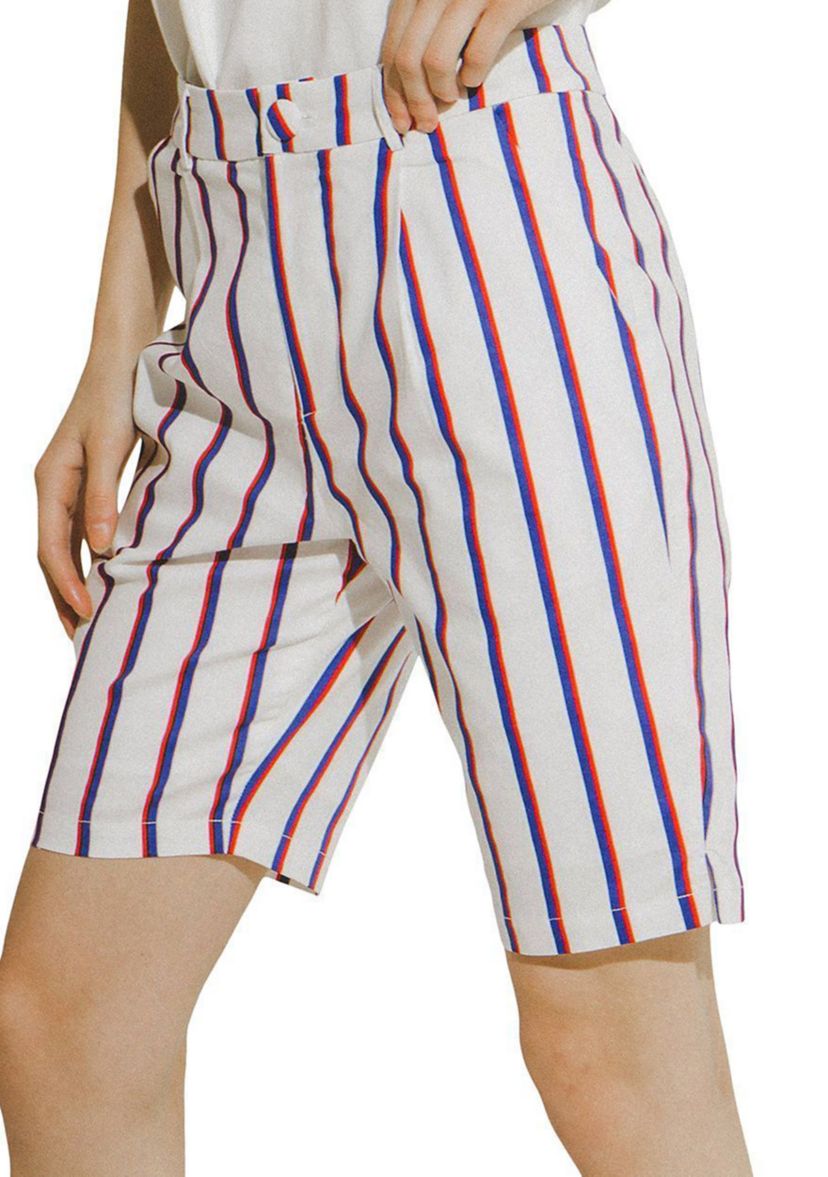 Stripe Bermuda Pants