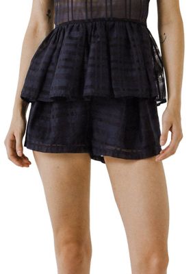 Plaid Mesh Shorts