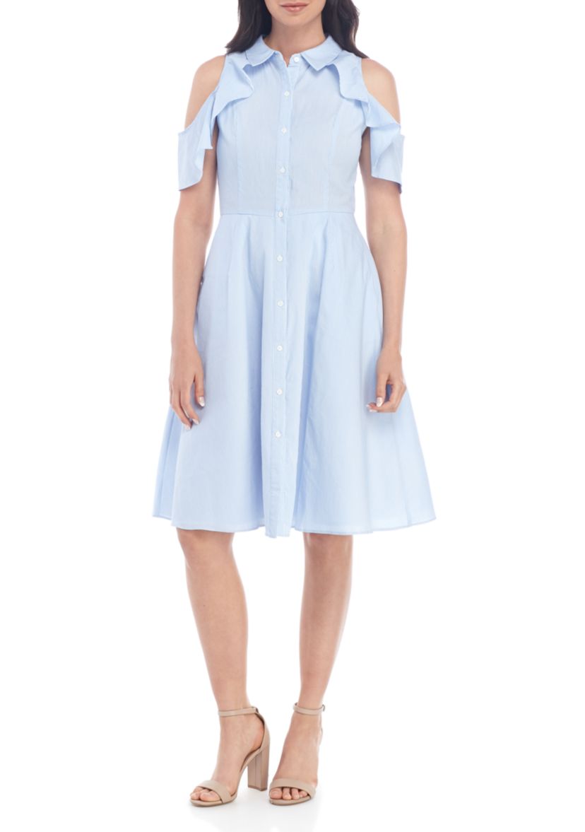 Cold Shoulder Ruffle Dress