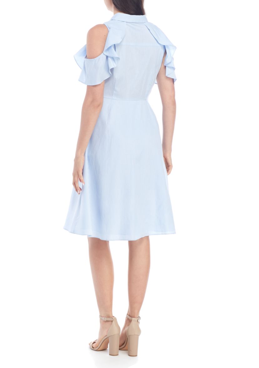 Cold Shoulder Ruffle Dress