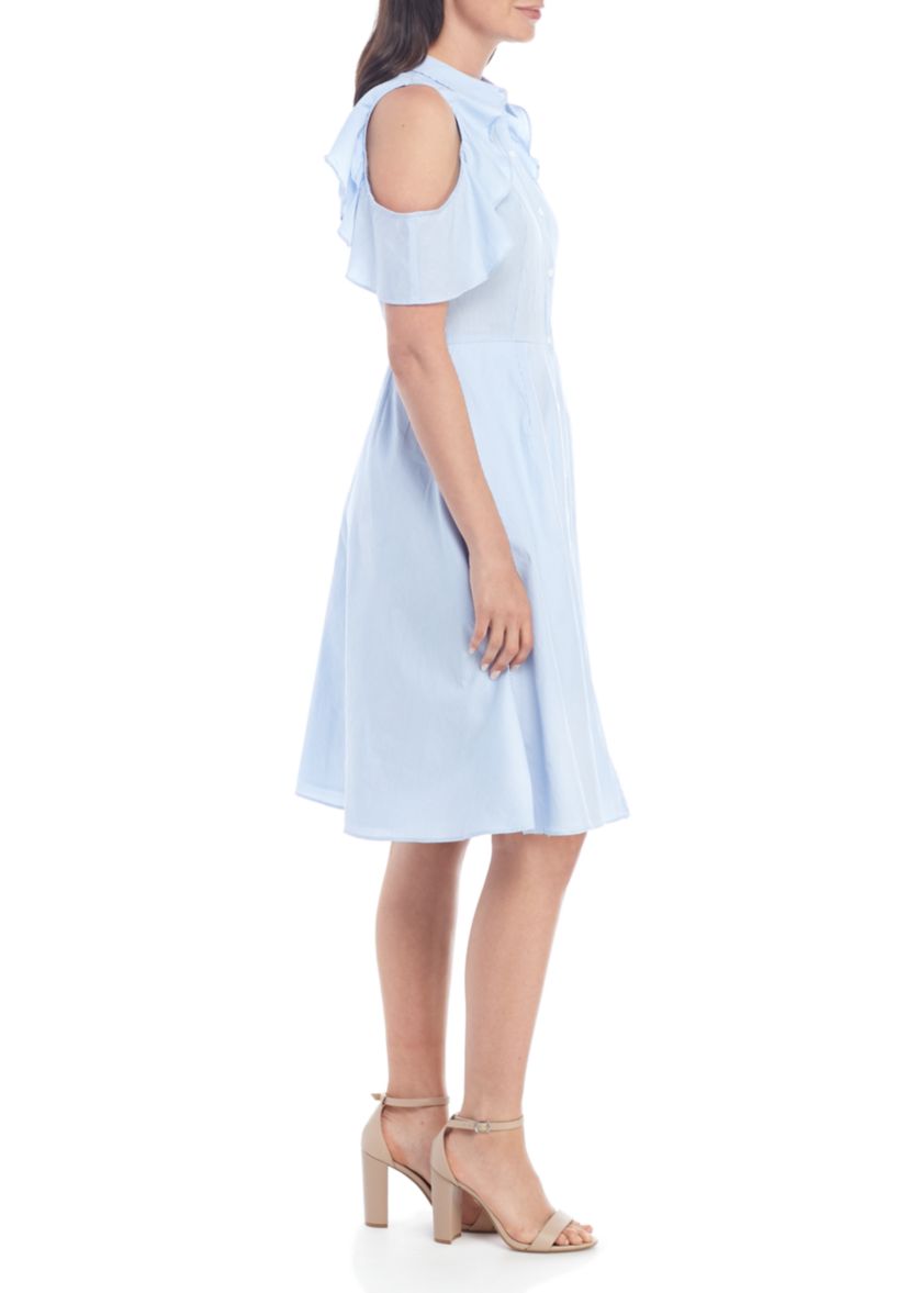 Cold Shoulder Ruffle Dress
