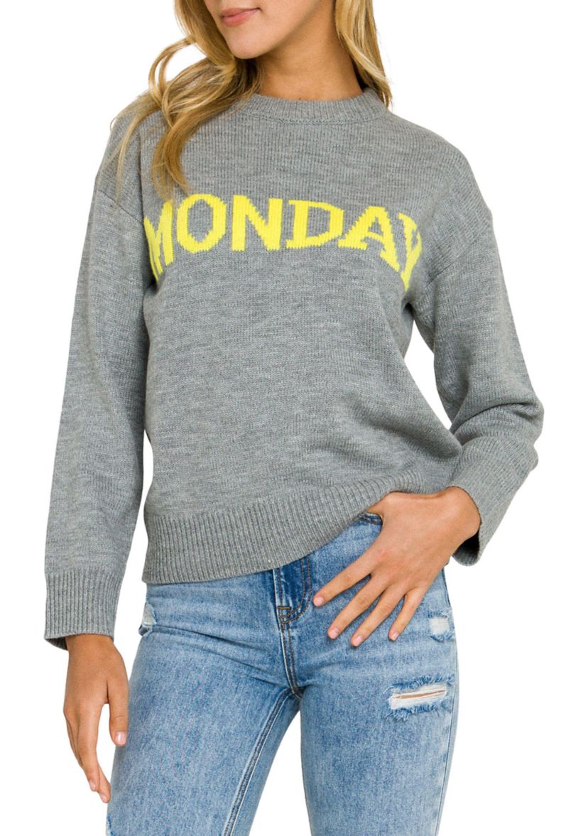 Week Motif Sweater