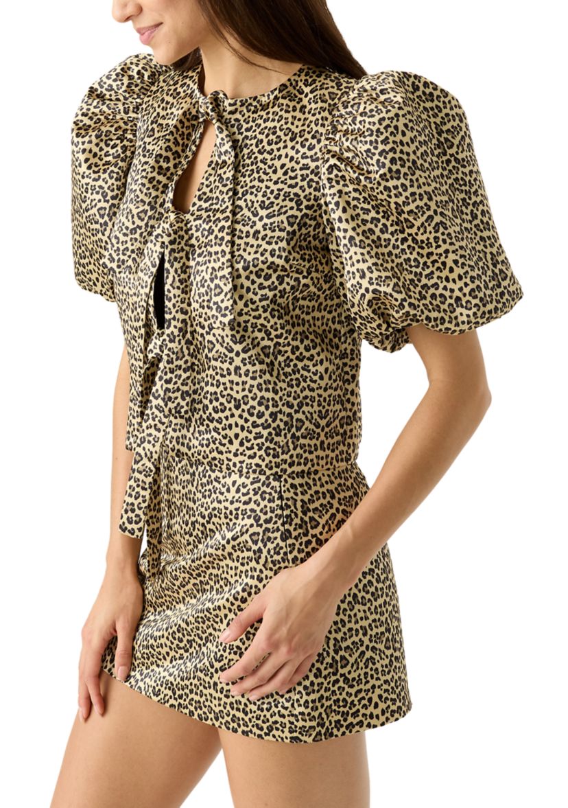 Leopard Bow Top 