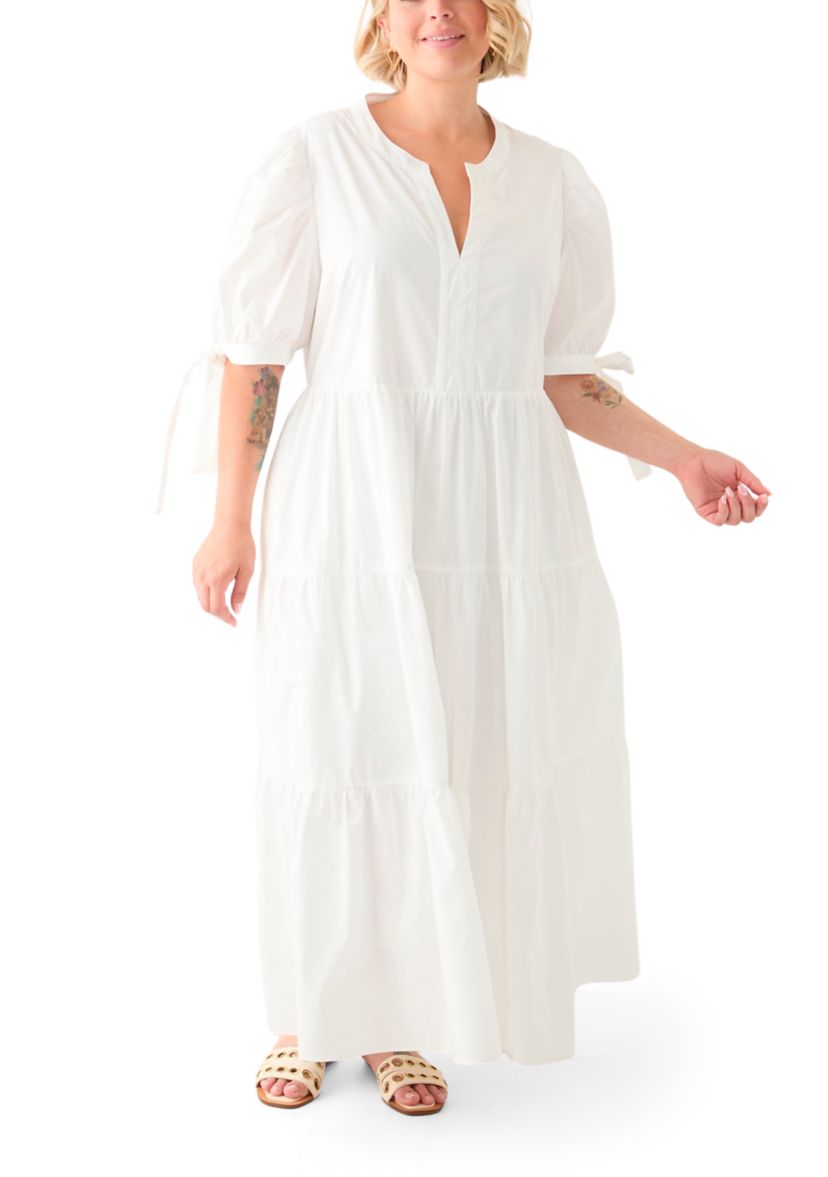 Plus Size Tiered Midi Dress