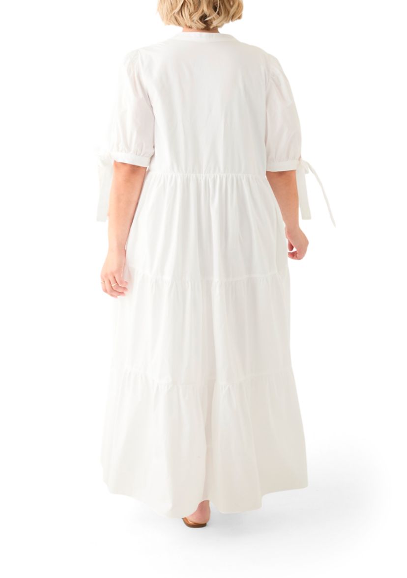 Plus Size Tiered Midi Dress