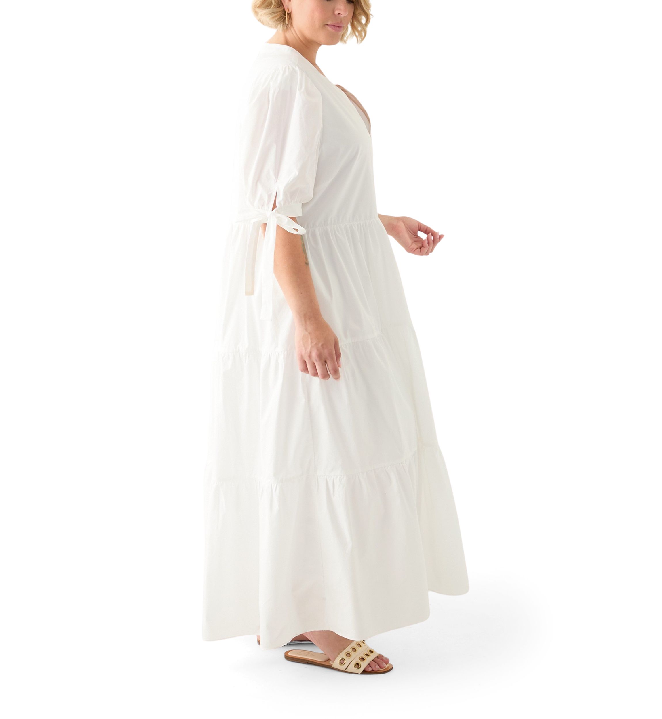Plus Size Tiered Midi Dress