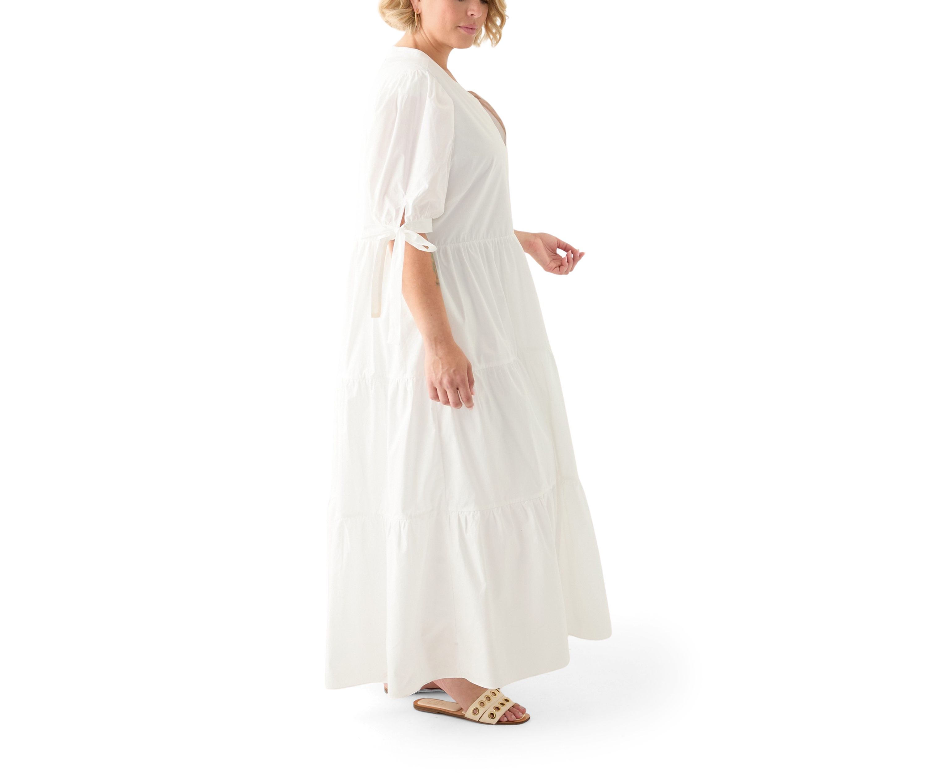 Plus Size Tiered Midi Dress