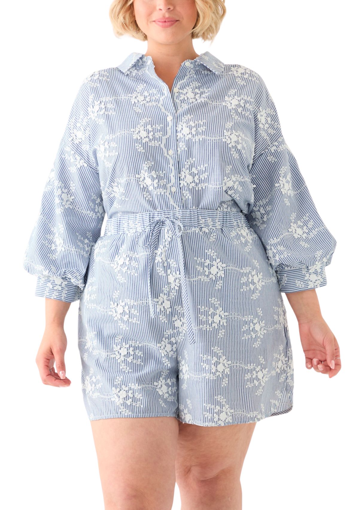 Plus Size Volume Sleeve Shirt 