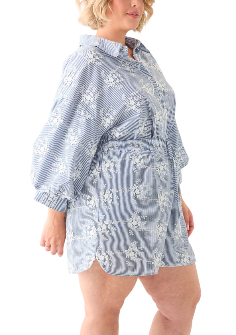 Plus Size Volume Sleeve Shirt 