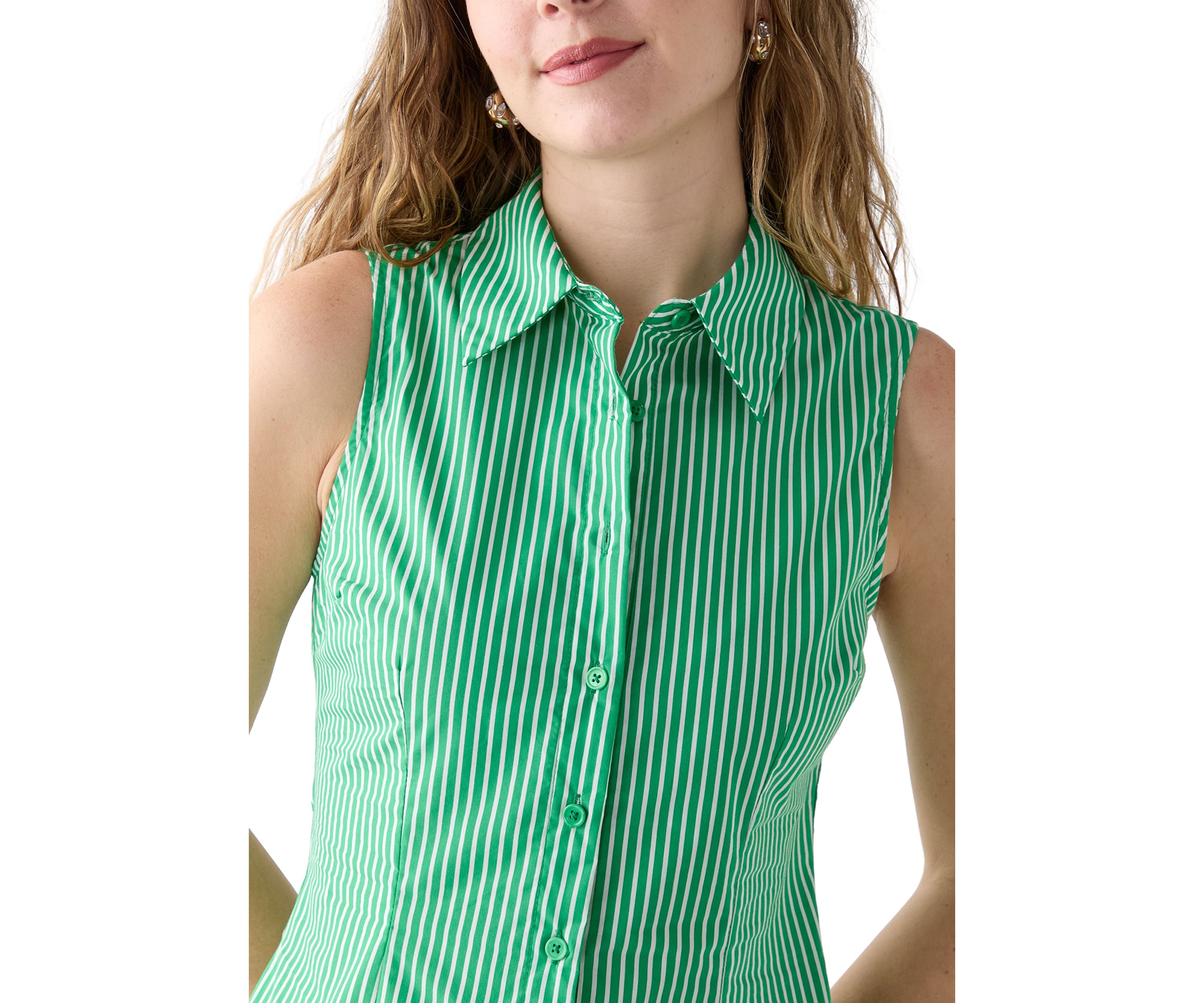 Striped Poplin Shirtdress 