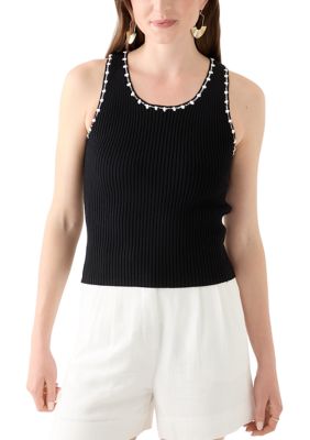 ENGLISH FACTORY Women's Crochet Knit Top