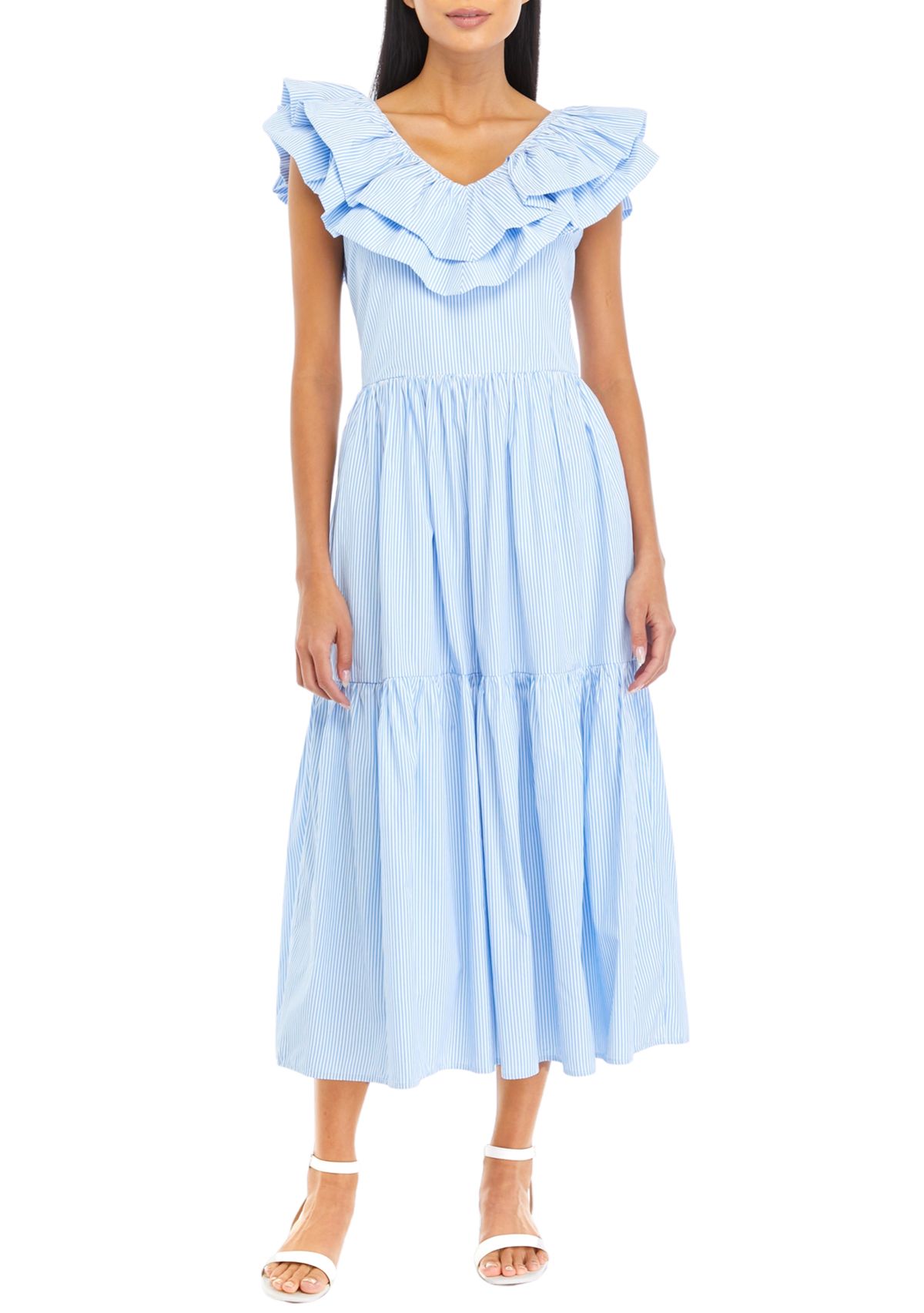 Womens Ruffle Maxi Dress
