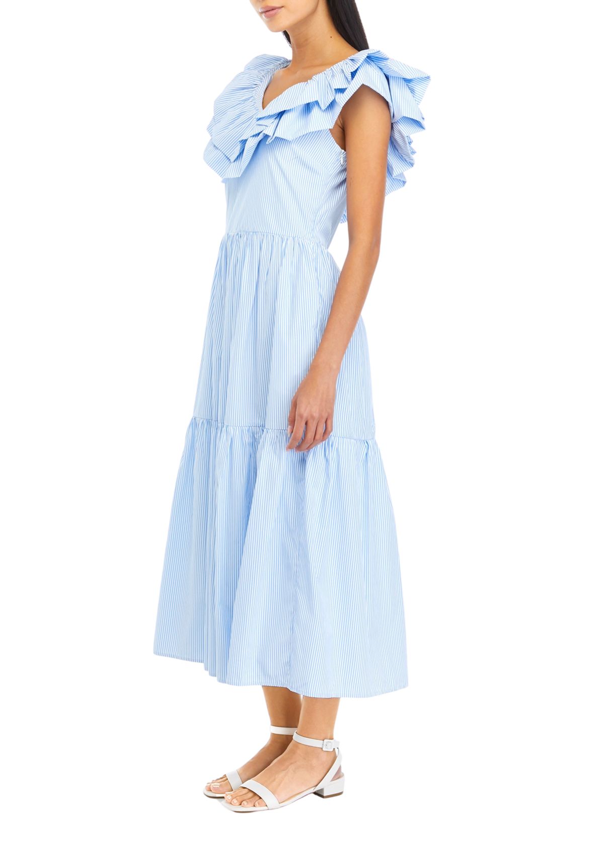 Womens Ruffle Maxi Dress