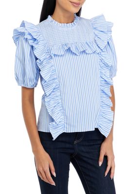 ENGLISH FACTORY Women's Smocked Top