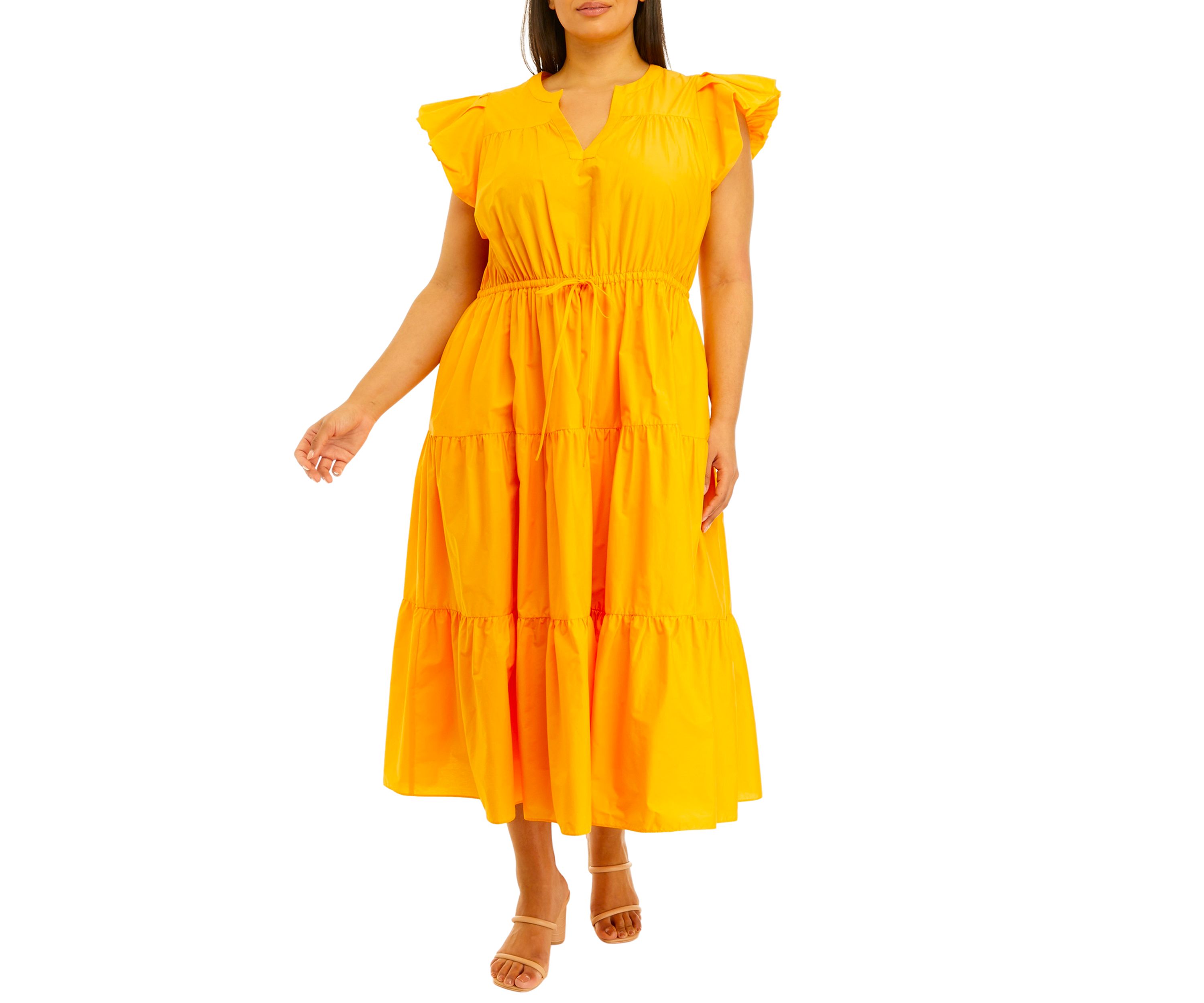 Plus Size Tiered Midi Dress
