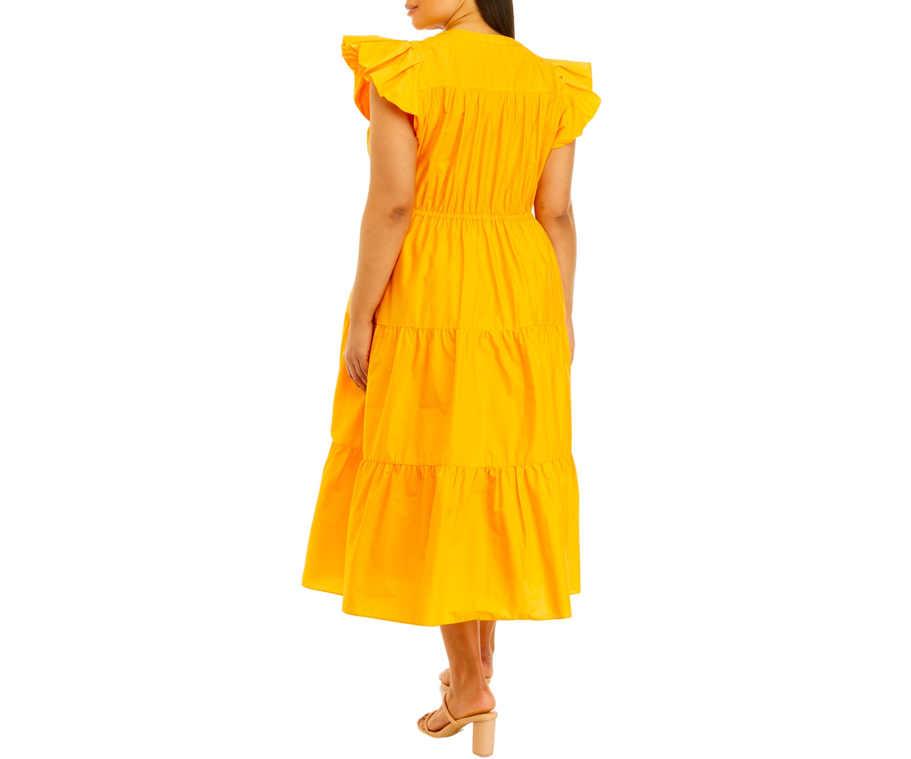 Plus Size Tiered Midi Dress