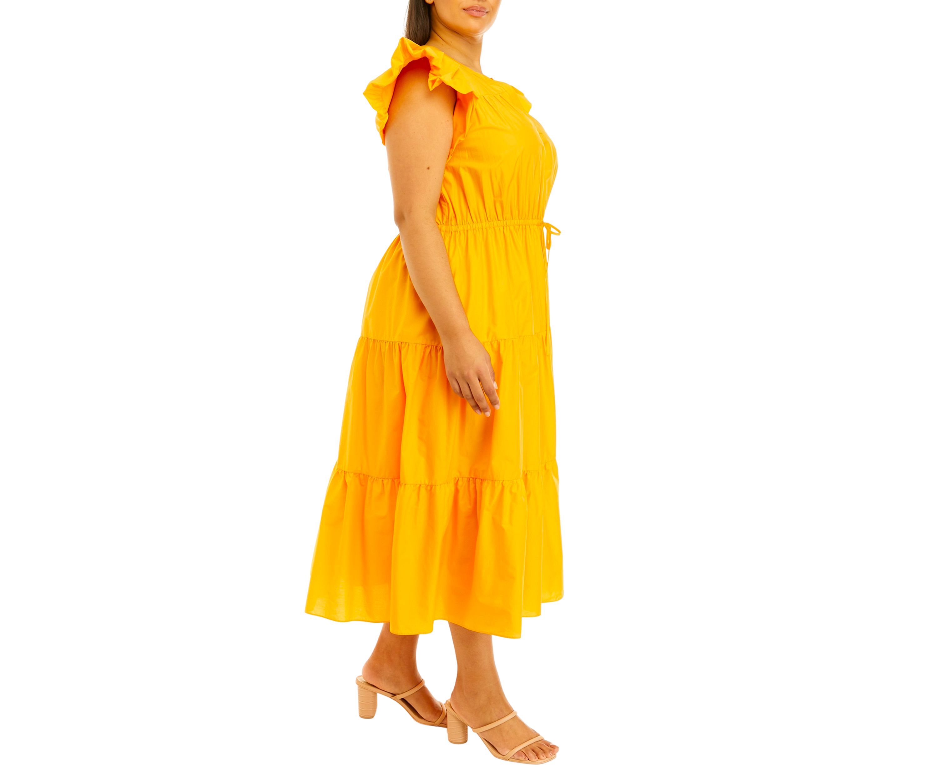 Plus Size Tiered Midi Dress