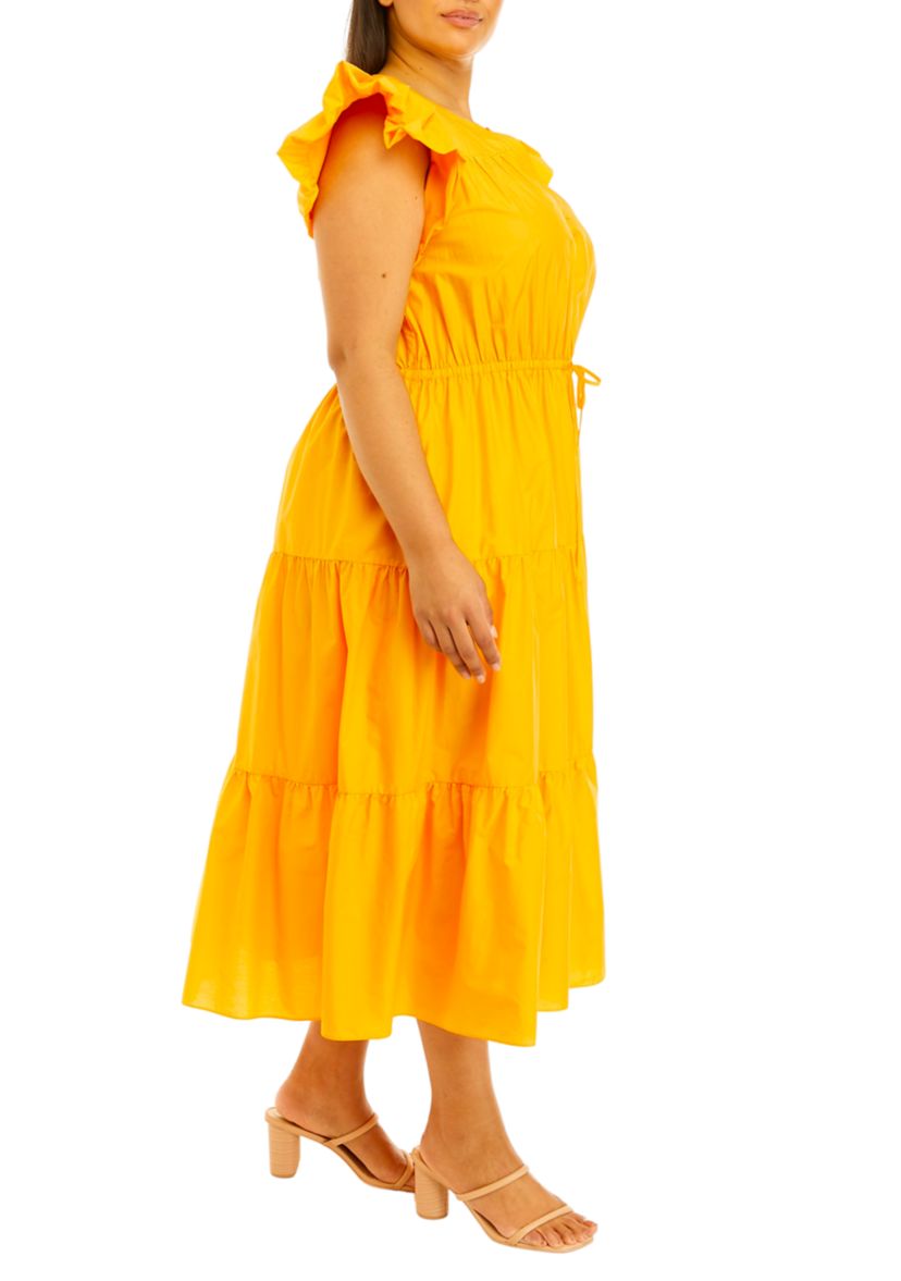 Plus Size Tiered Midi Dress