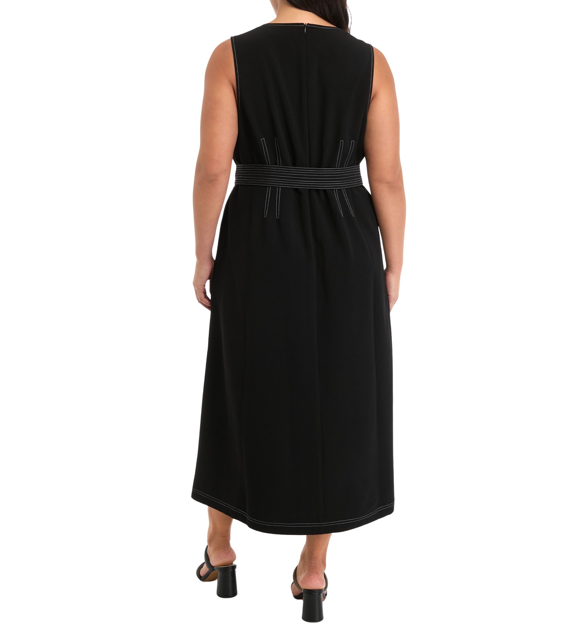 Plus Size Stitch Detail Midi Dress