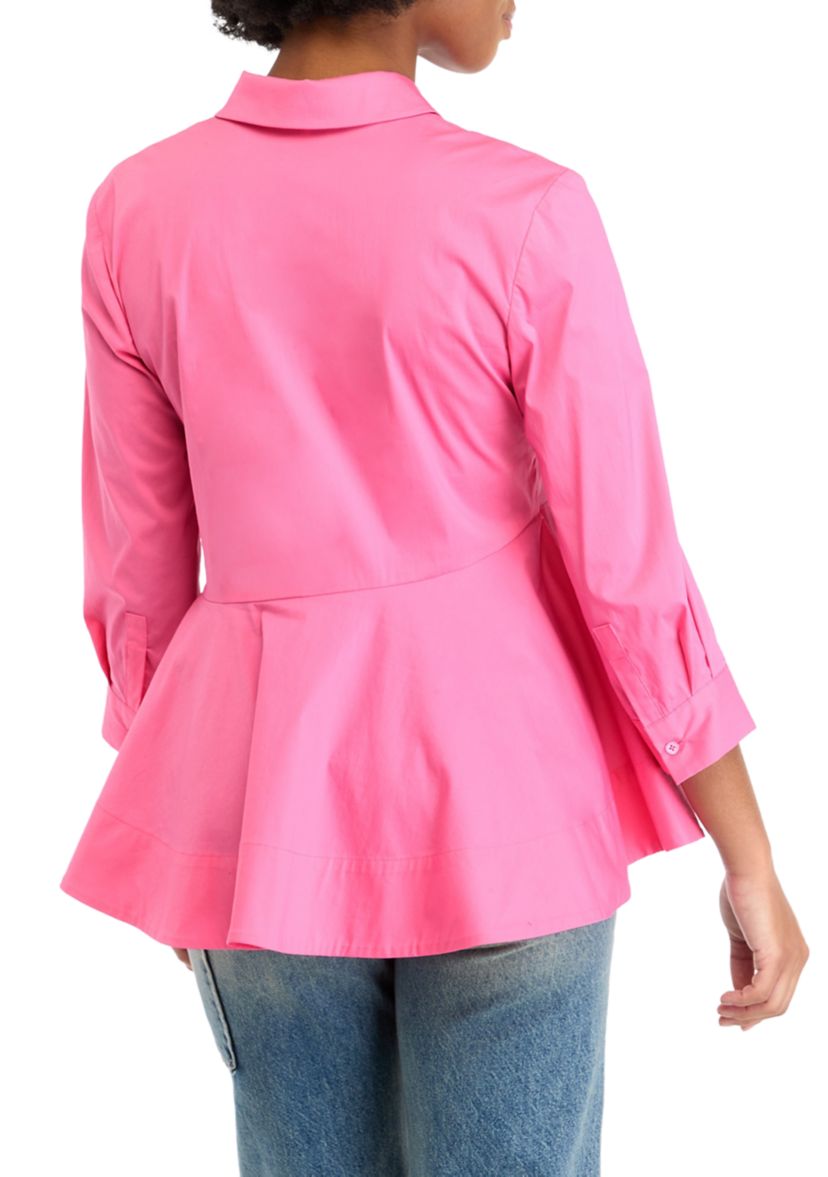 Womens Peplum Waist Detailed Blouse