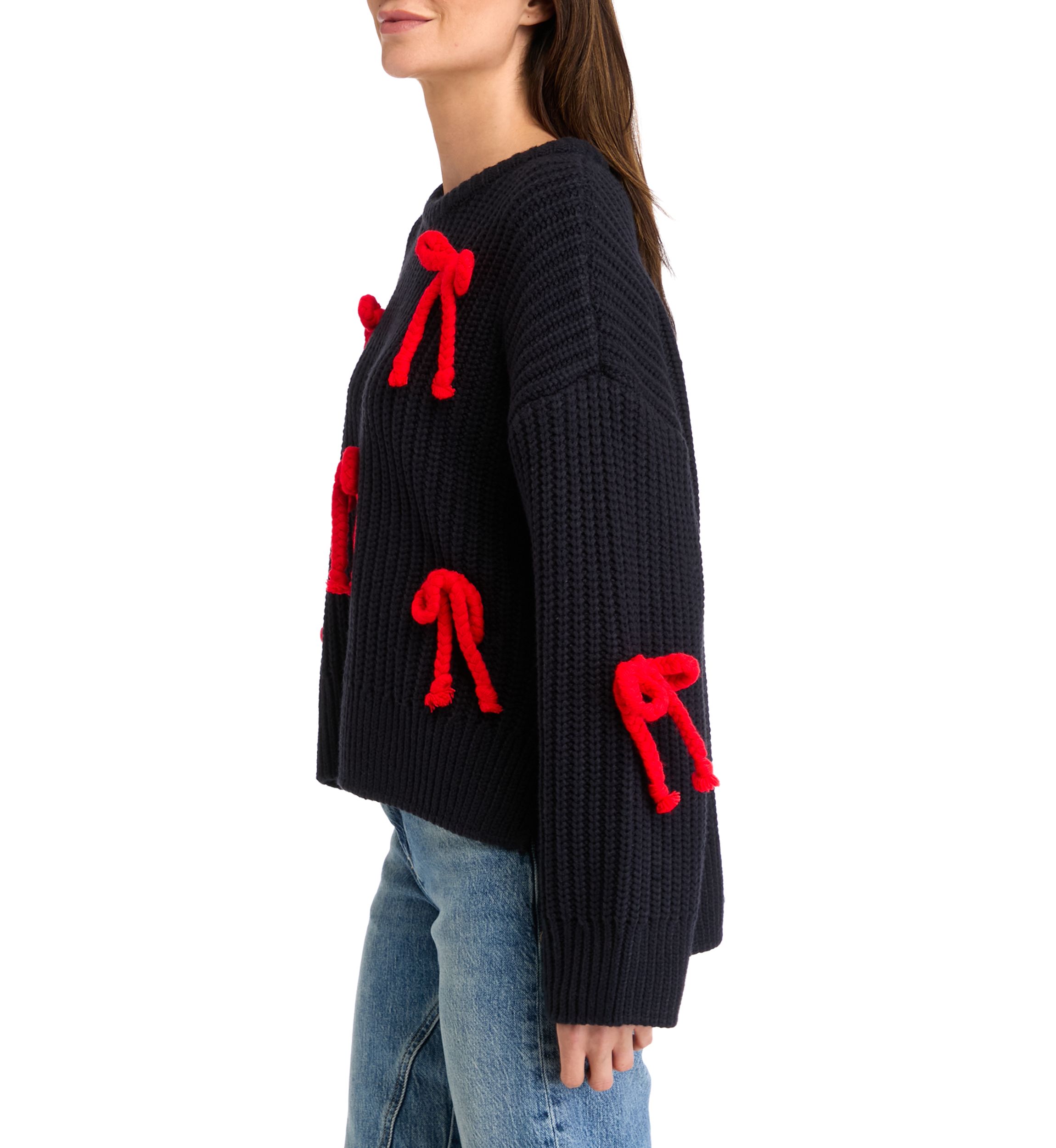 Womens Navy Strong Shoulder Top