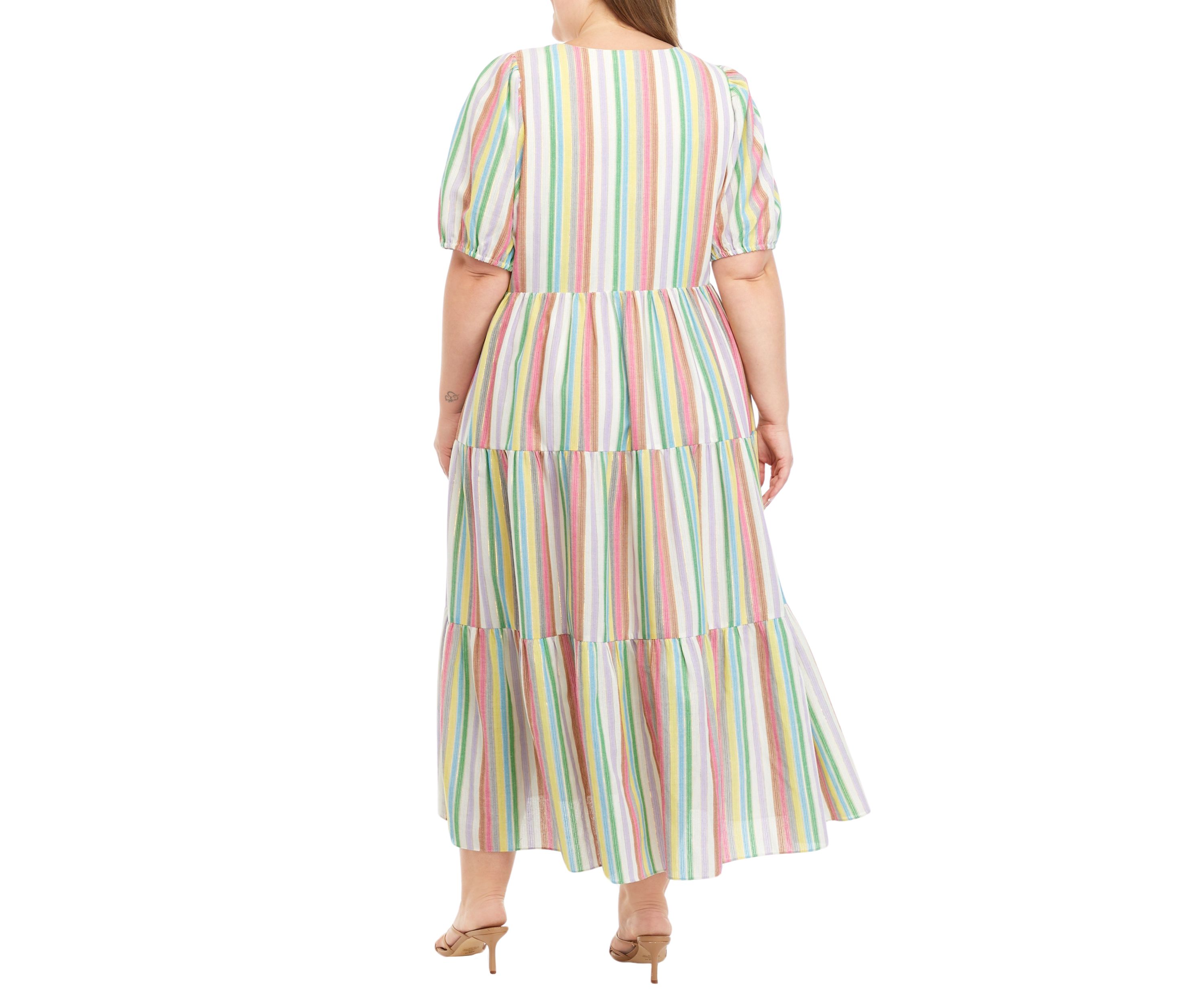 Plus Size Striped Maxi Dress