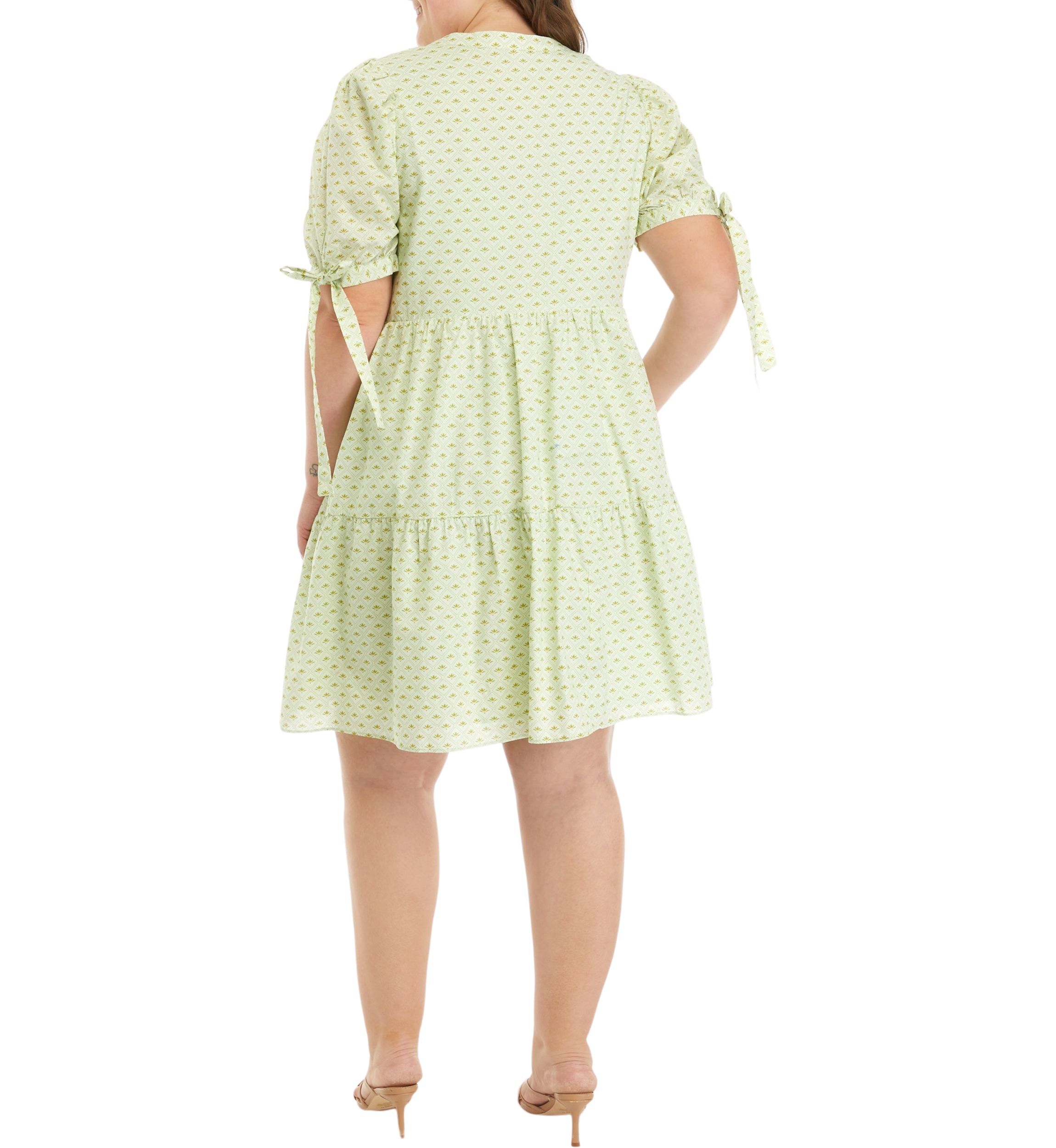 Plus Size Printed Mini Dress