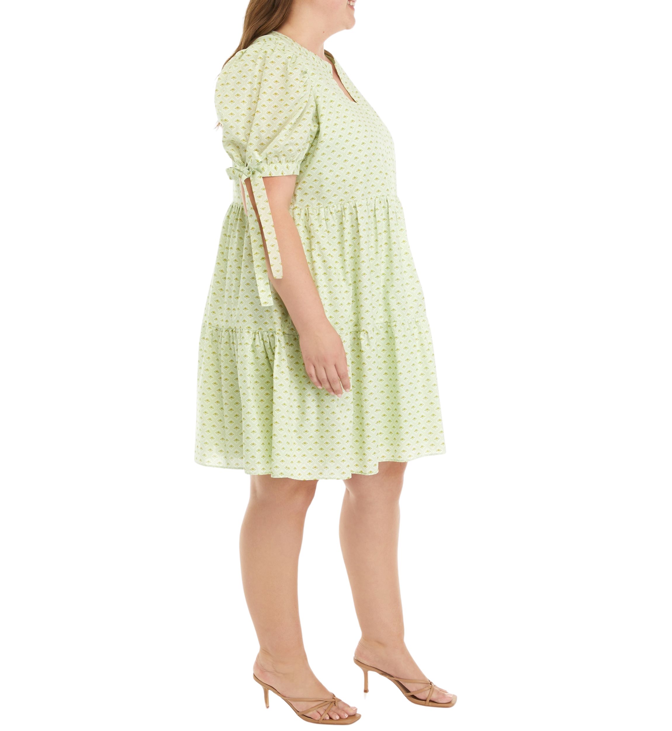 Plus Size Printed Mini Dress