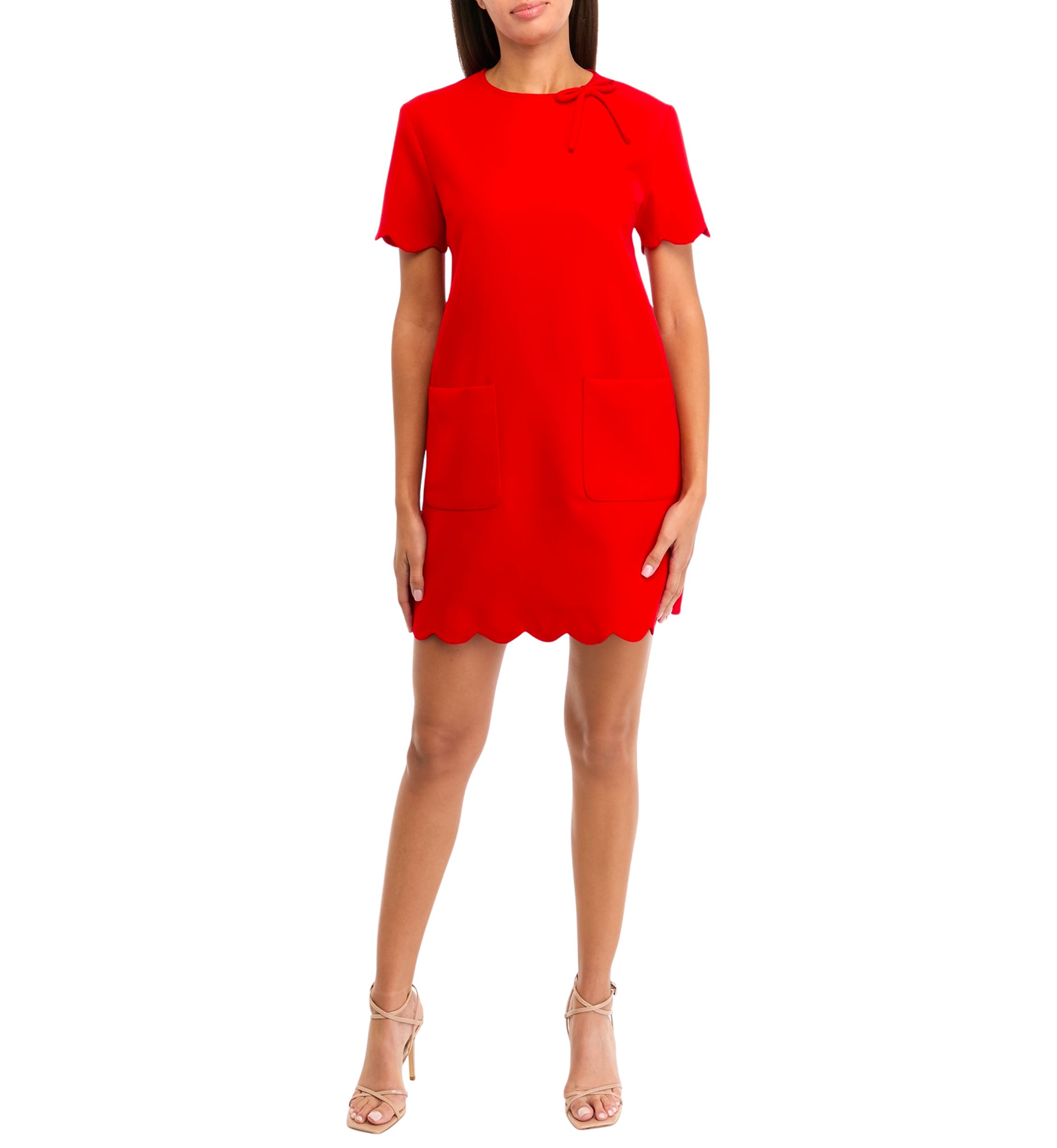 Womens Scallop Mini Dress
