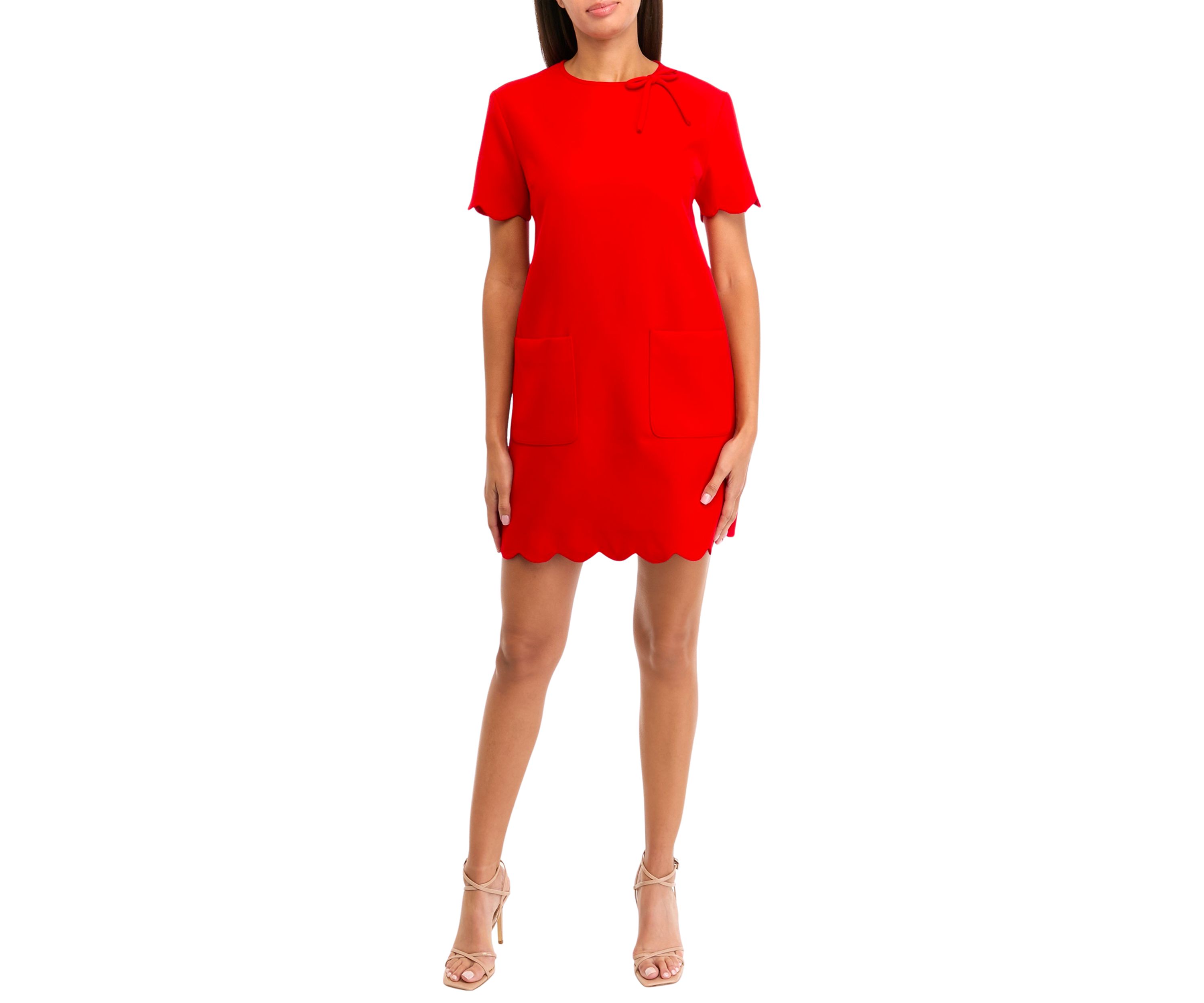 Womens Scallop Mini Dress