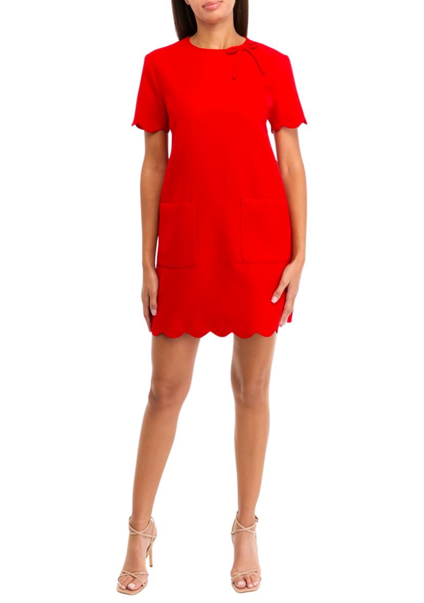 Womens Scallop Mini Dress
