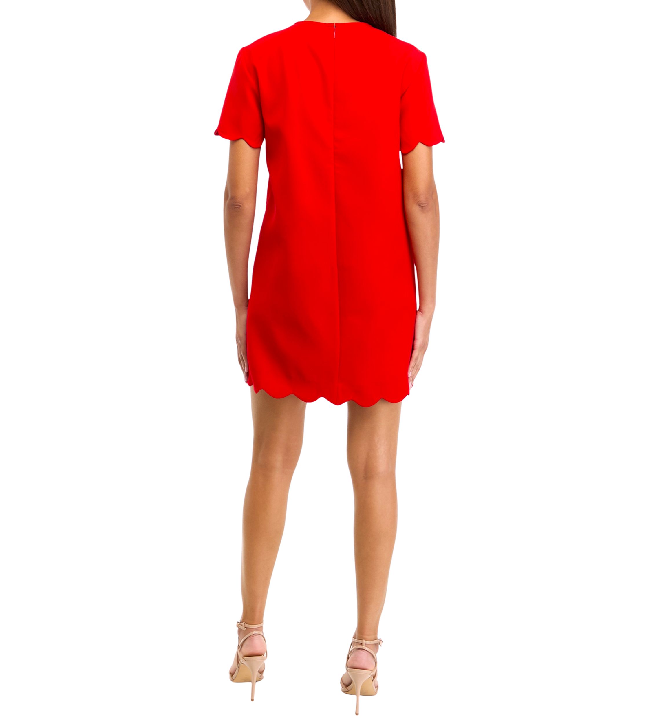 Womens Scallop Mini Dress