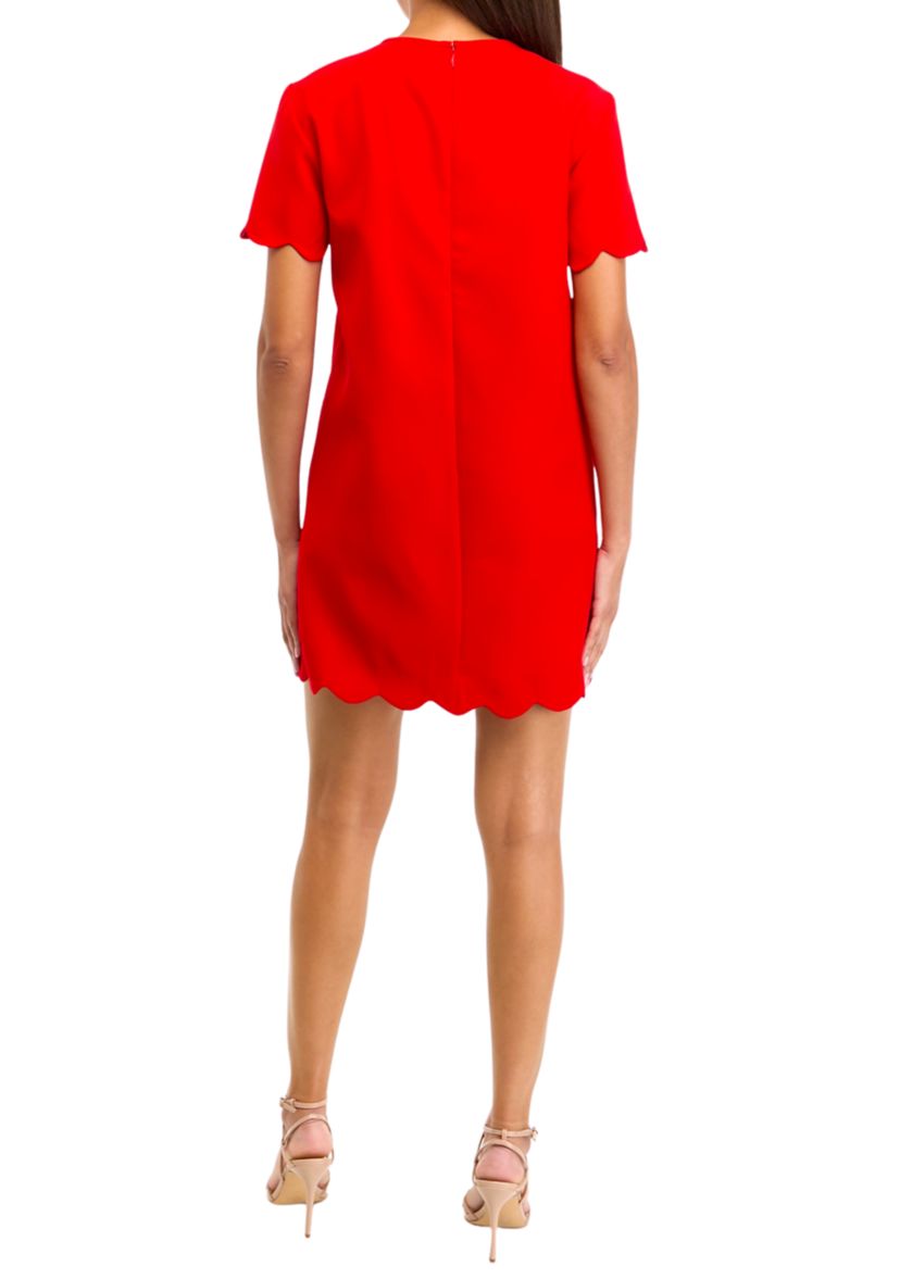 Womens Scallop Mini Dress