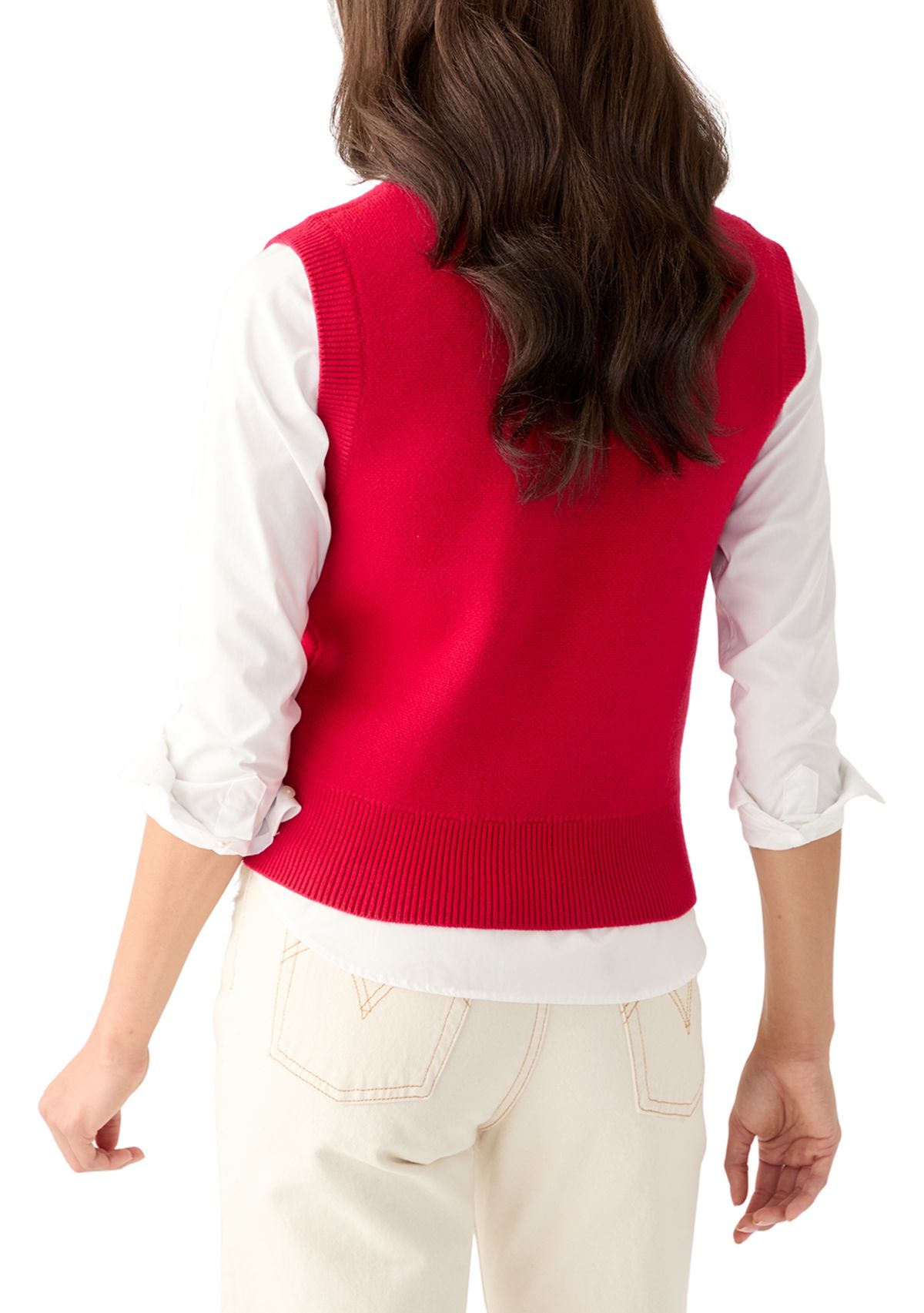 Womens Teddy Bear Knit Vest 