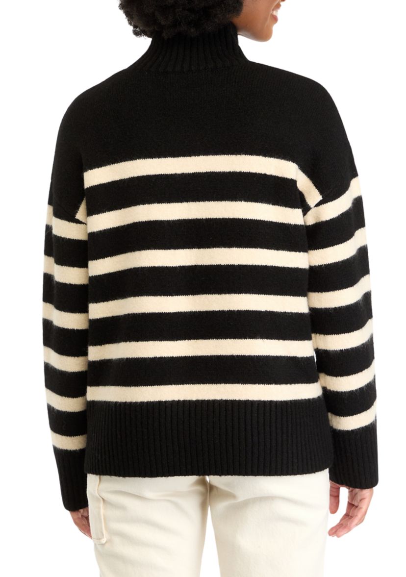 Womens Bold Stripe Knit Sweater