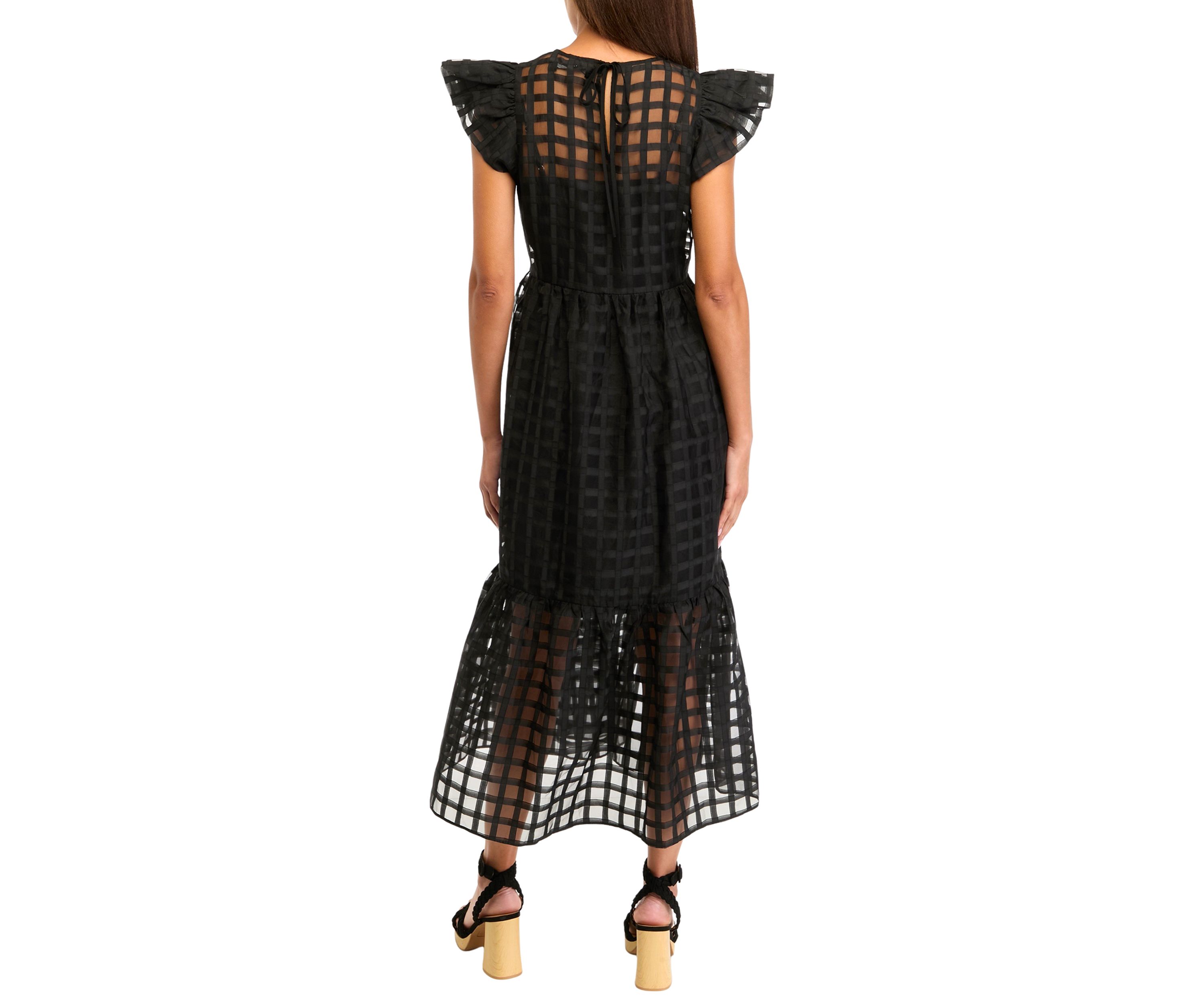 Womens Organza Midi Dress