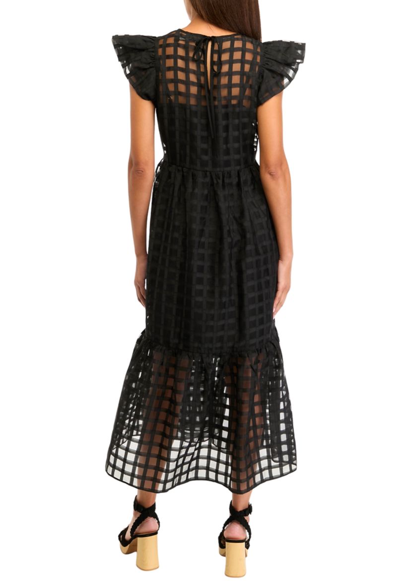 Womens Organza Midi Dress