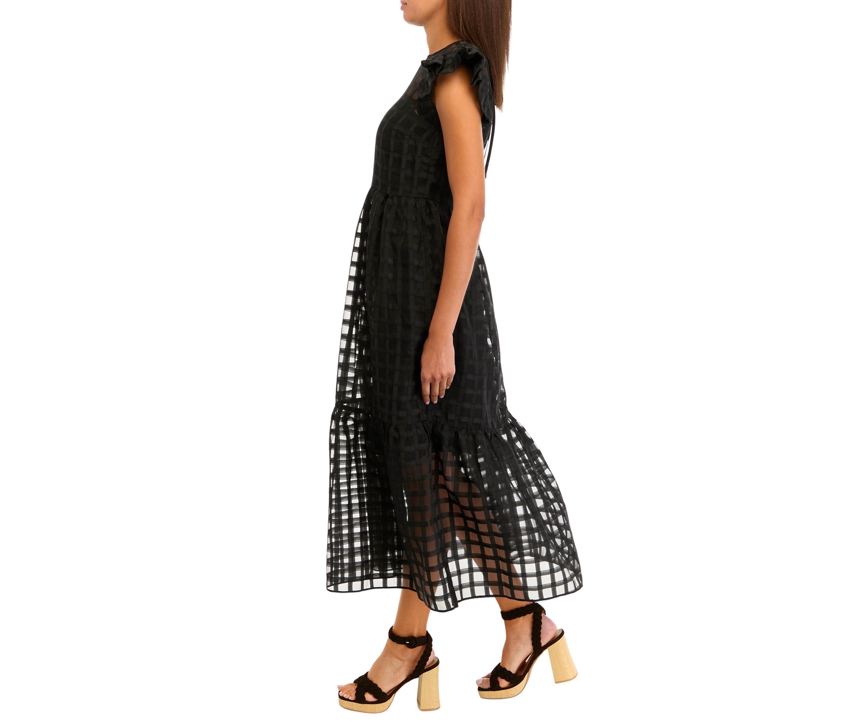 Womens Organza Midi Dress