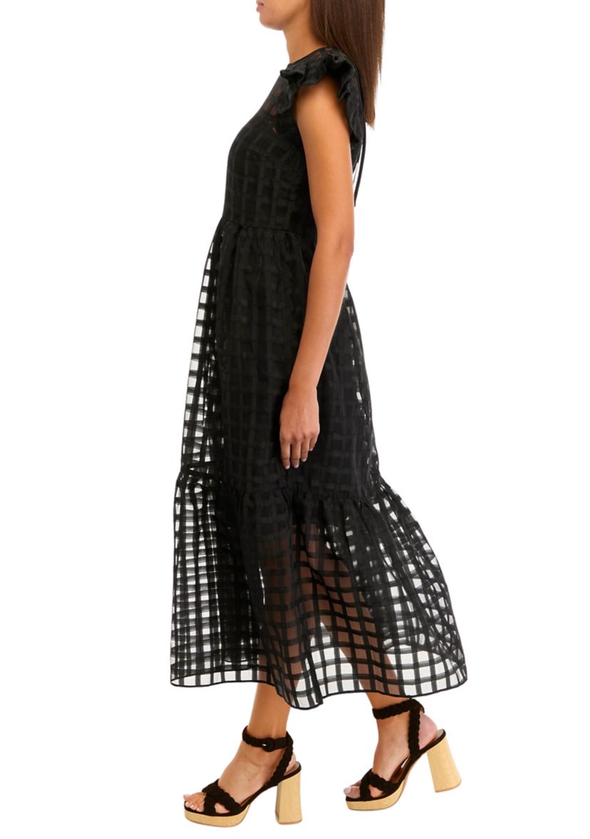 Womens Organza Midi Dress