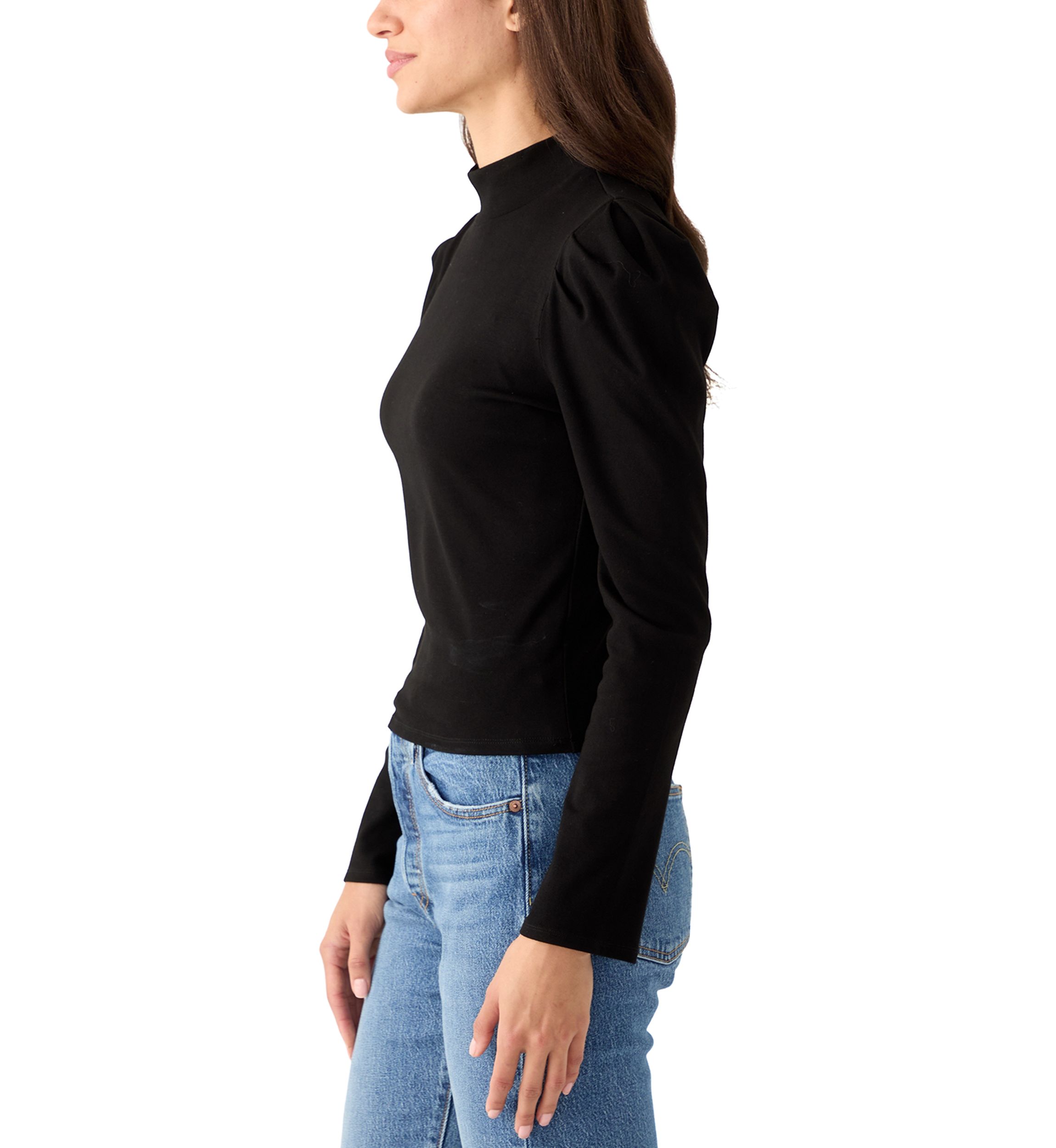 Womens Turtleneck Ribbed Sweater 