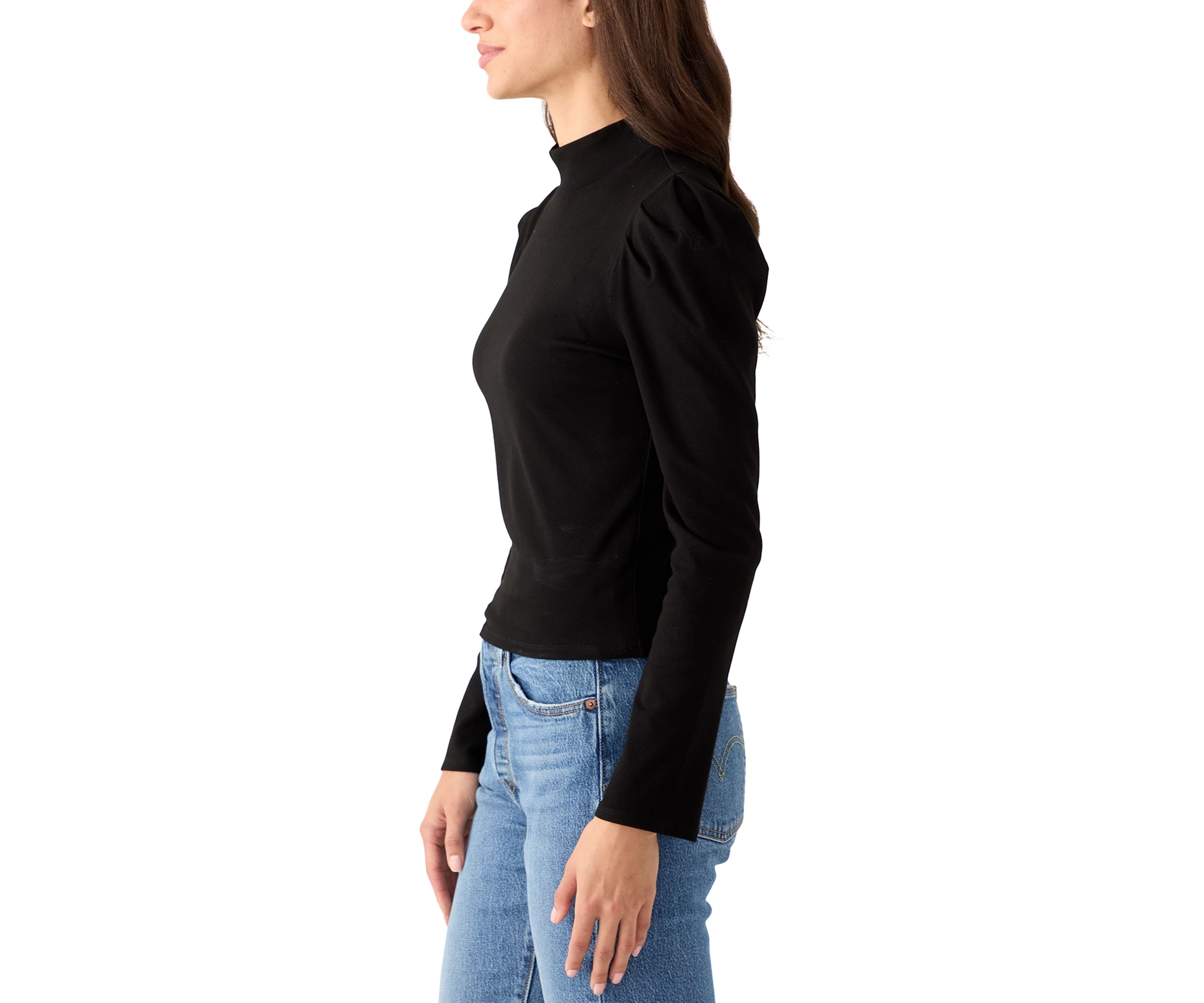 Womens Turtleneck Ribbed Sweater 