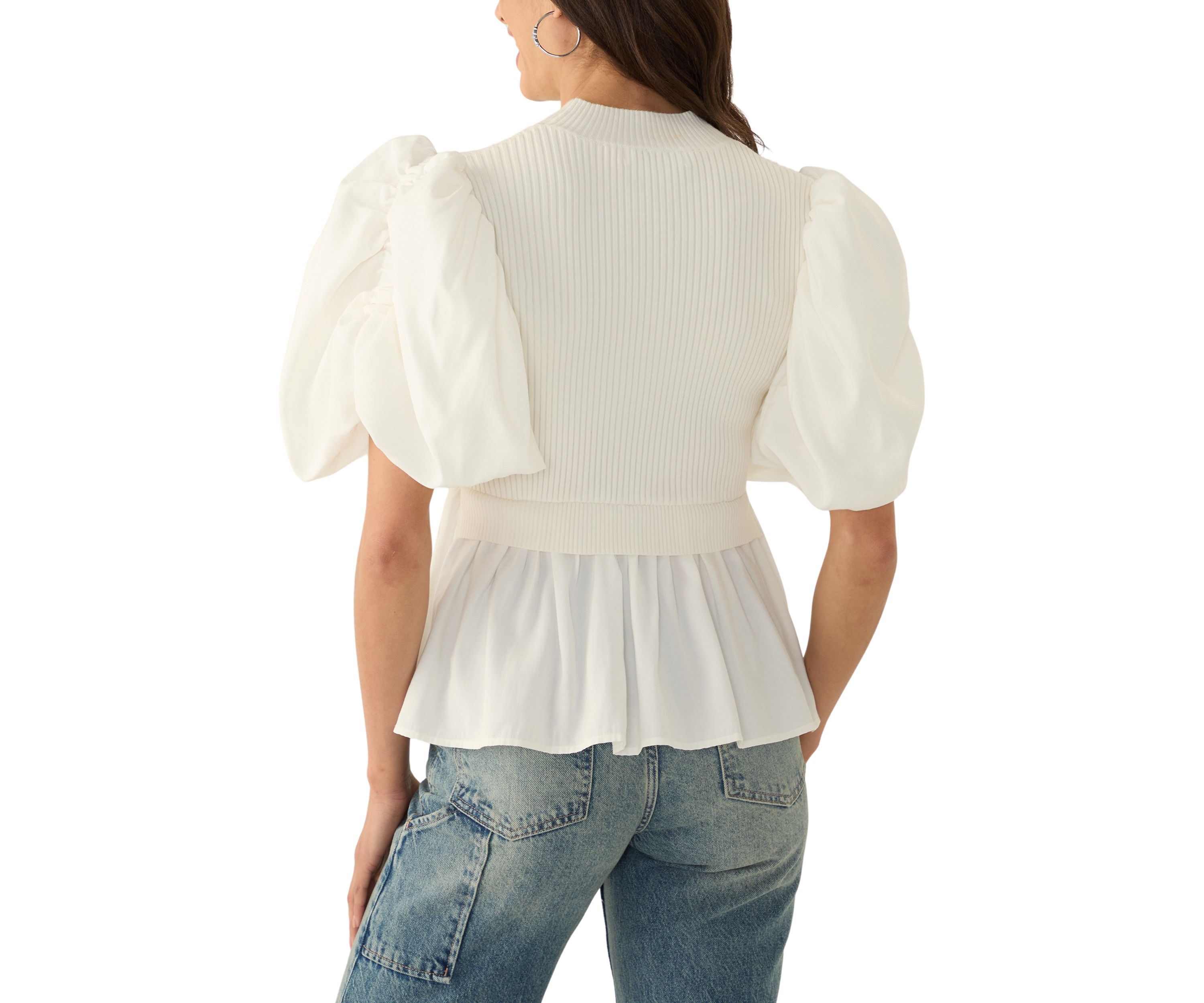 Womens Mixed Media Top